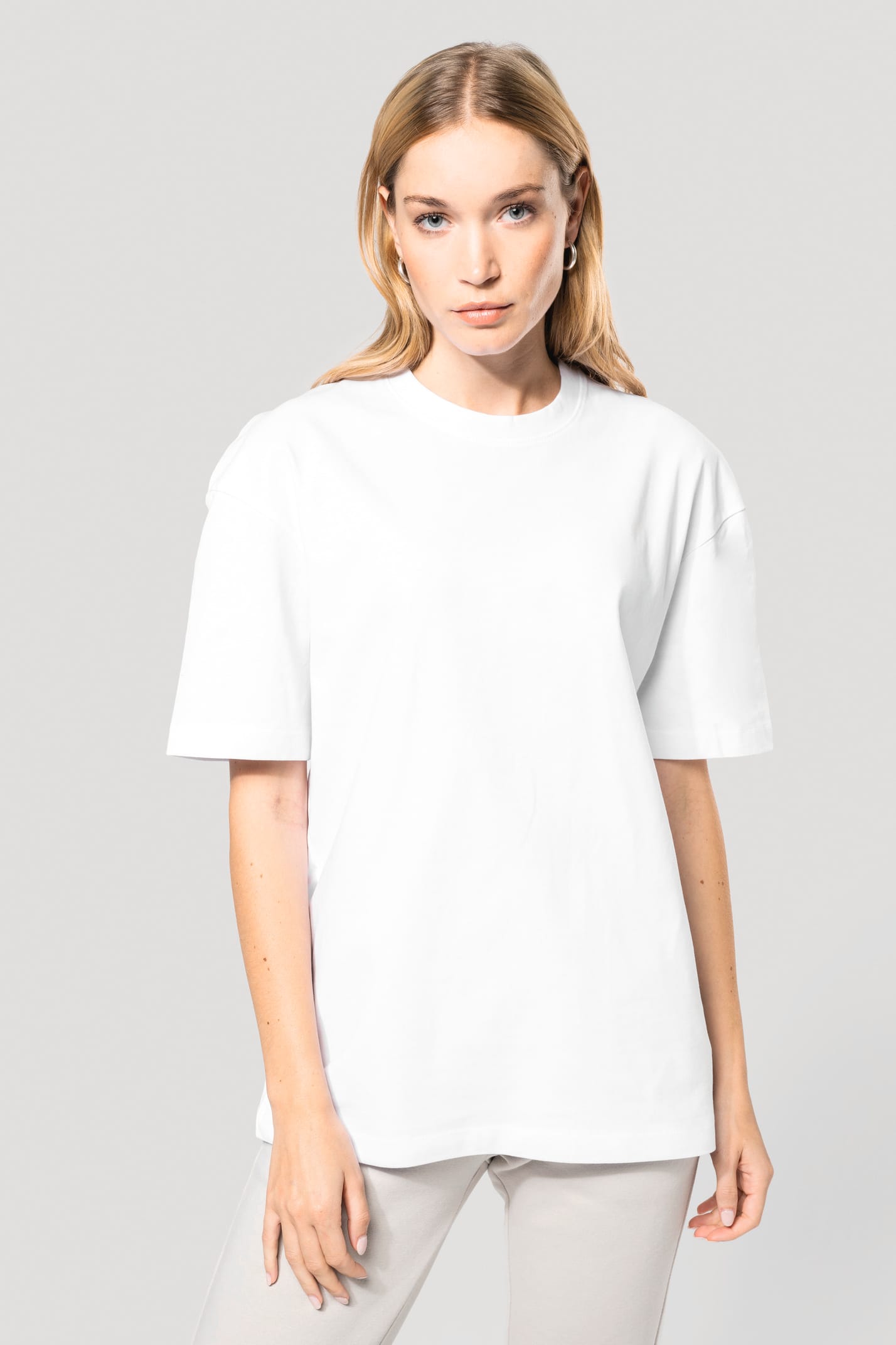 K3008 - T-shirt unisexe oversize manches courtes