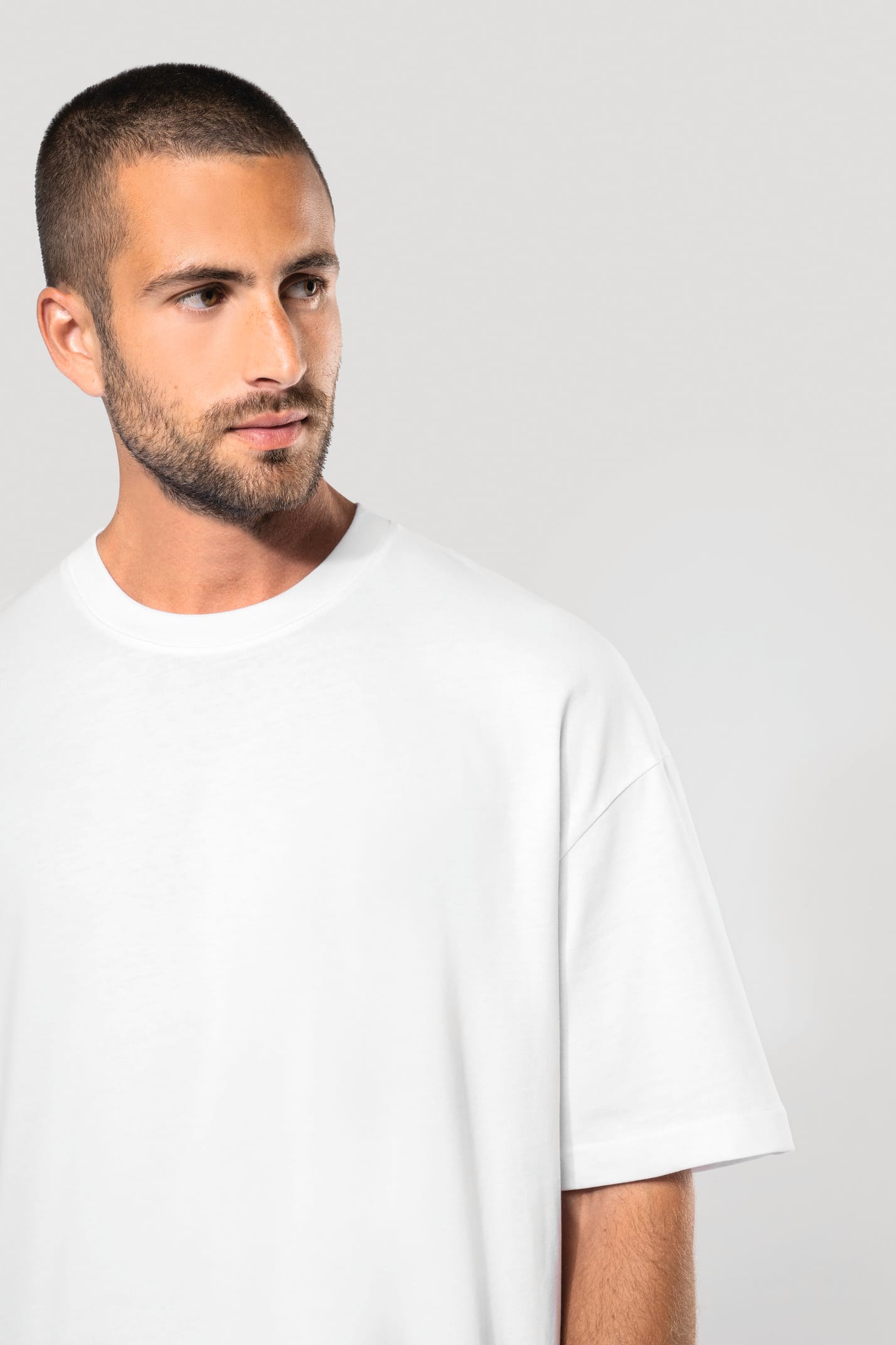 K3008 - T-shirt unisexe oversize manches courtes