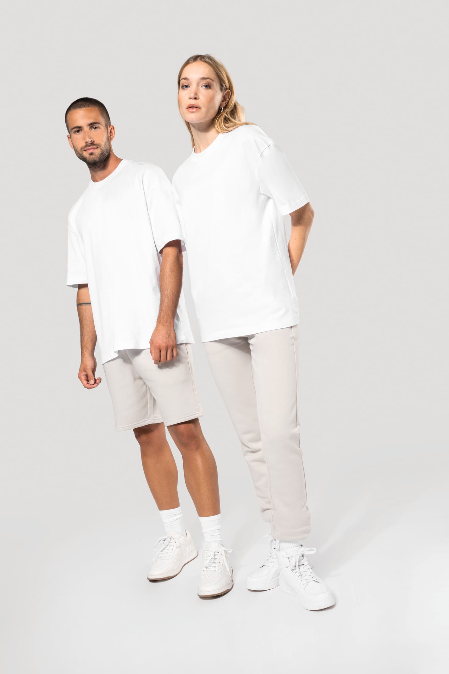 K3008 - T-shirt unisexe oversize manches courtes