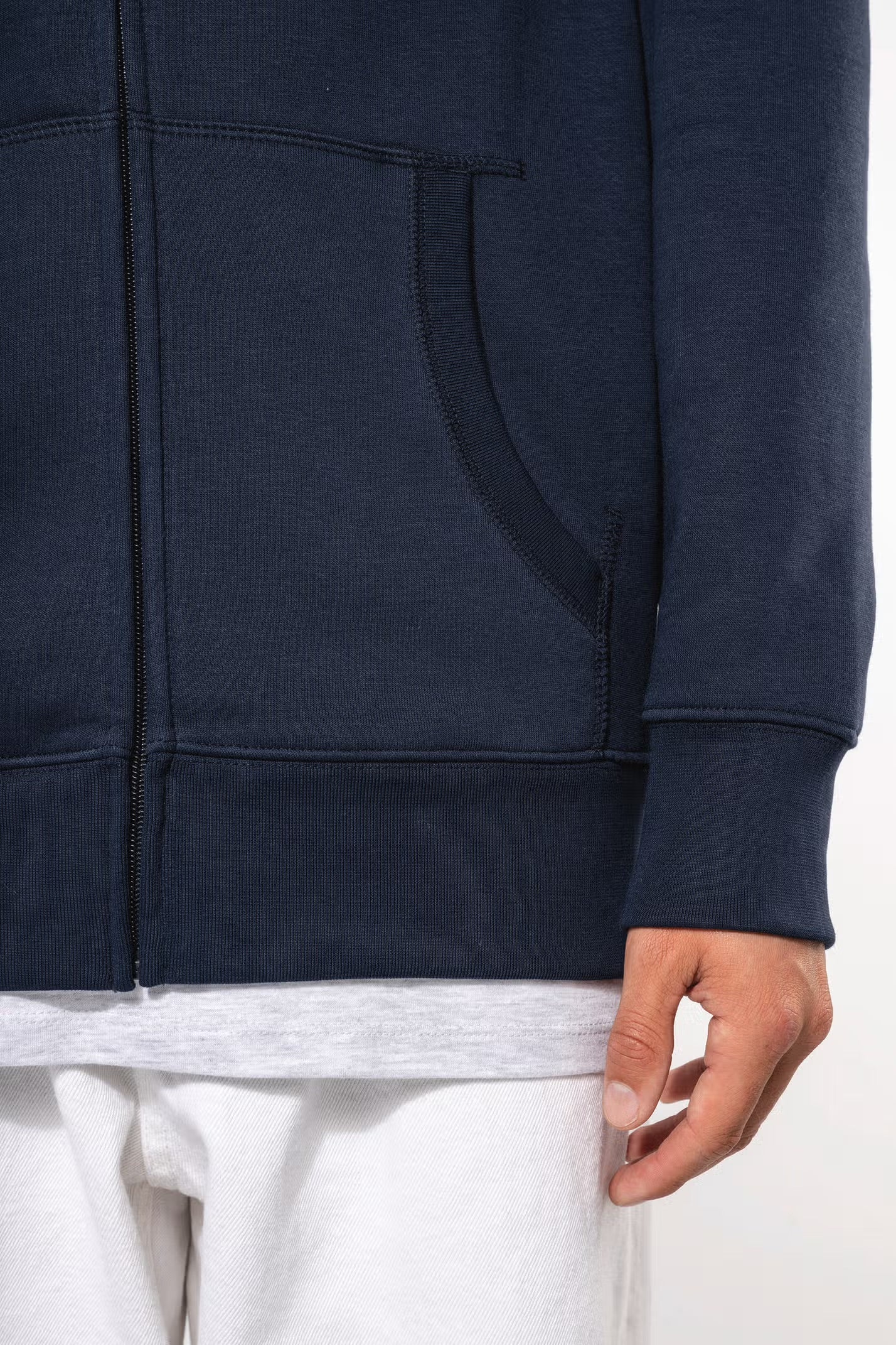 K454 - Sweat-shirt zippé capuche homme