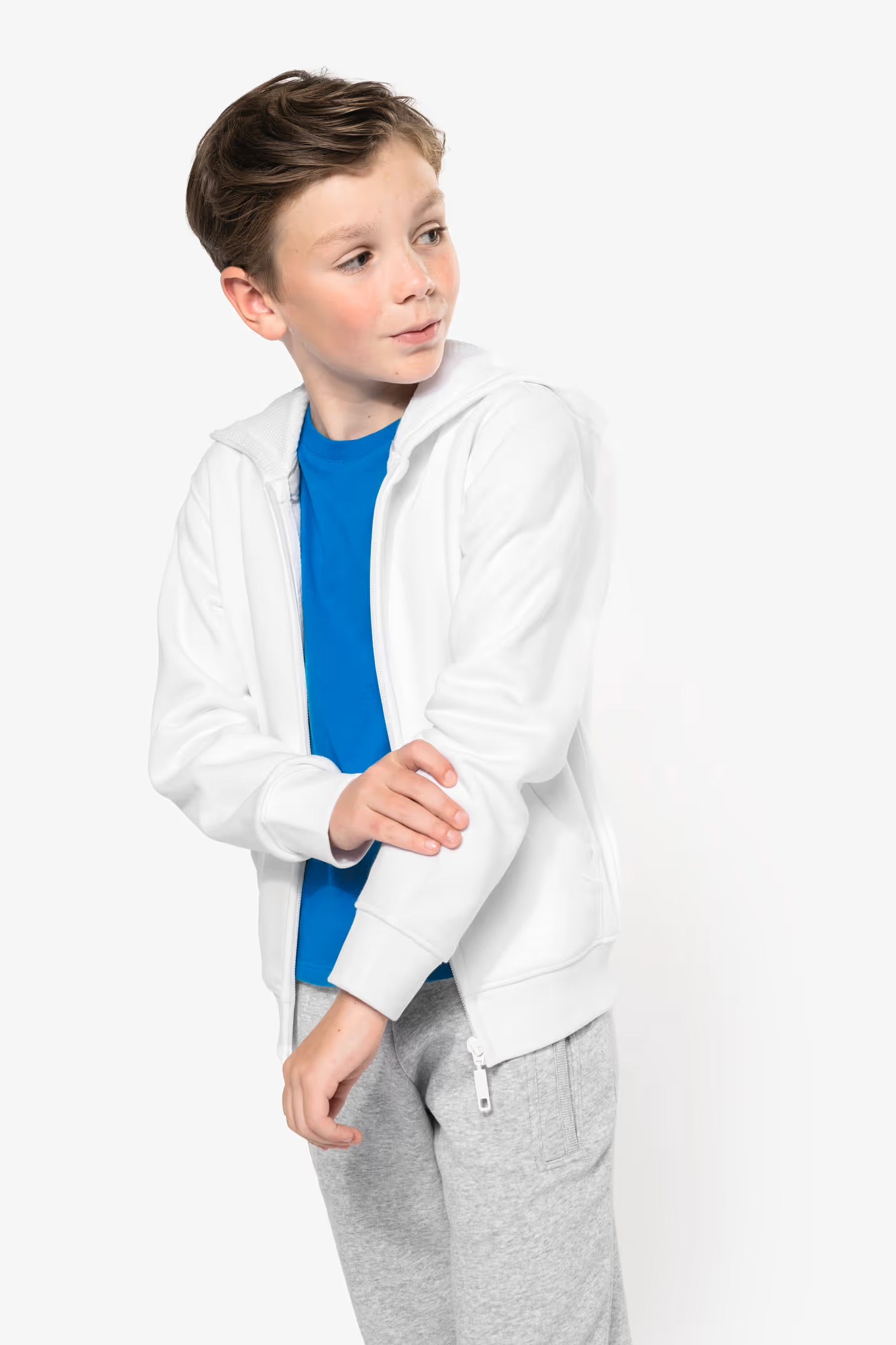 K455 - Sweat-shirt capuche zippé enfant