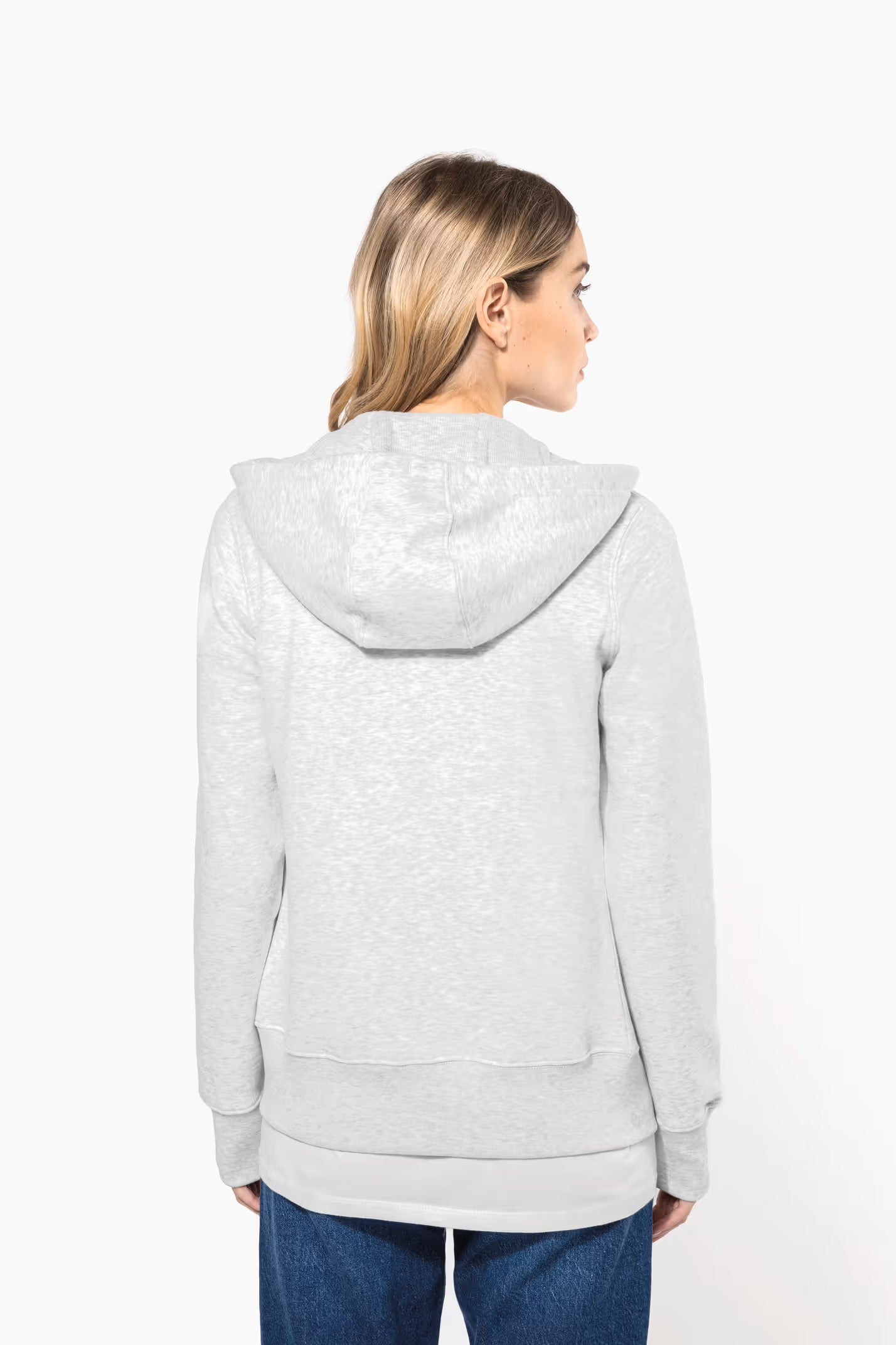 K464 - Sweat-shirt zippé capuche femme
