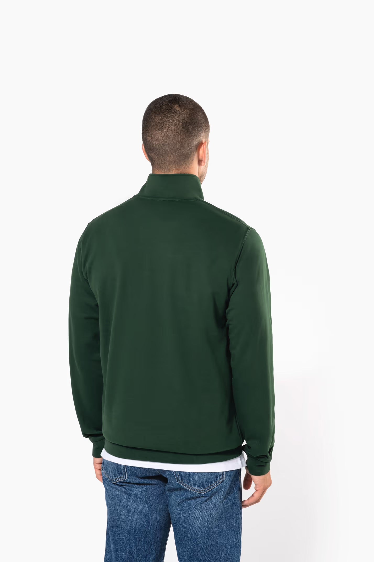 K478 - Sweat-shirt col zippé homme