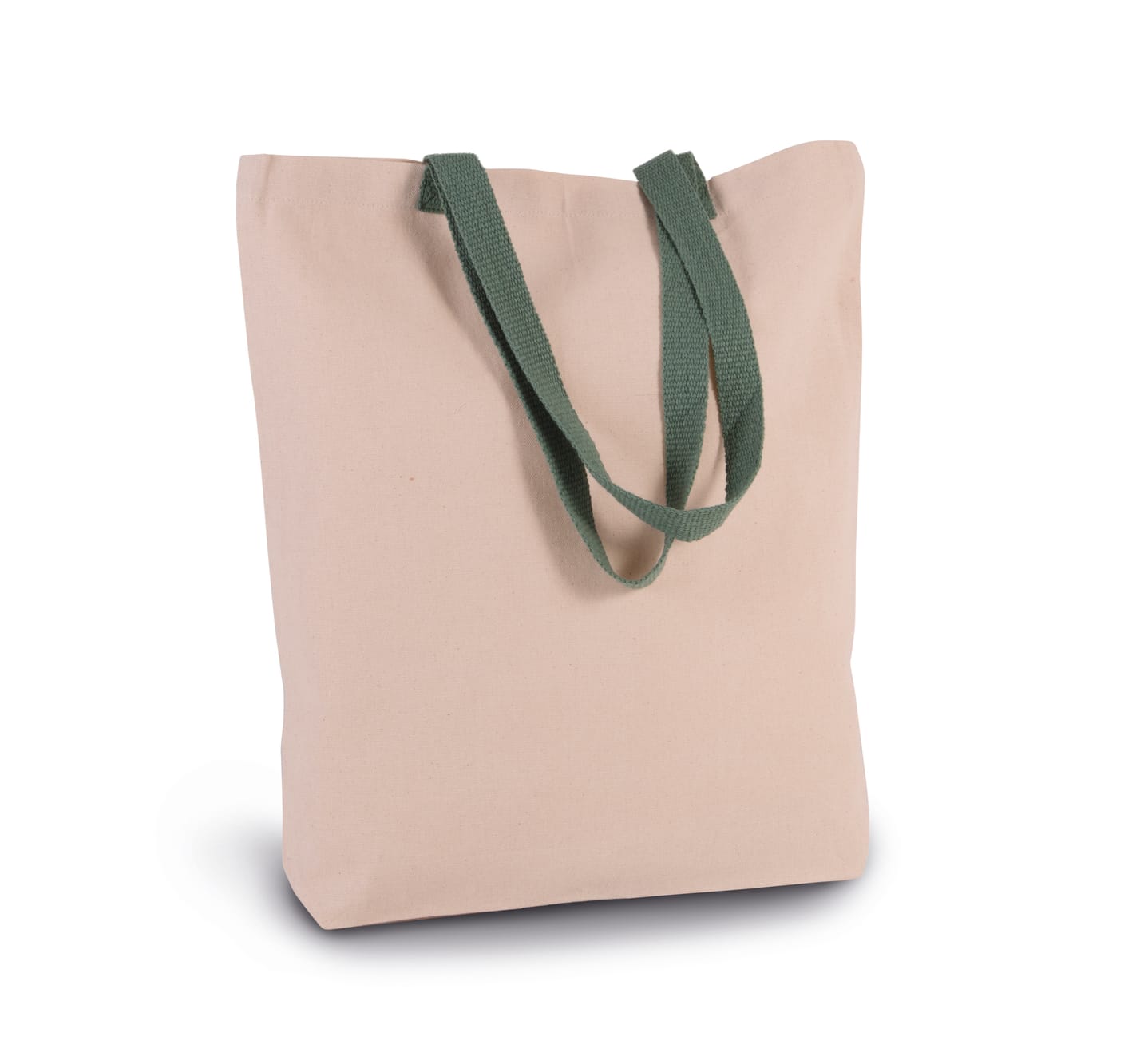 KI0278 - Sac shopping à soufflet avec poignées contrastées