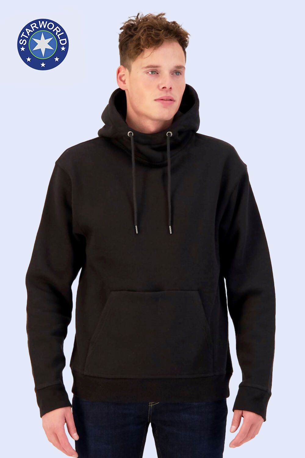 SW245 - Sweat à capuche avec col montant unisexe bio