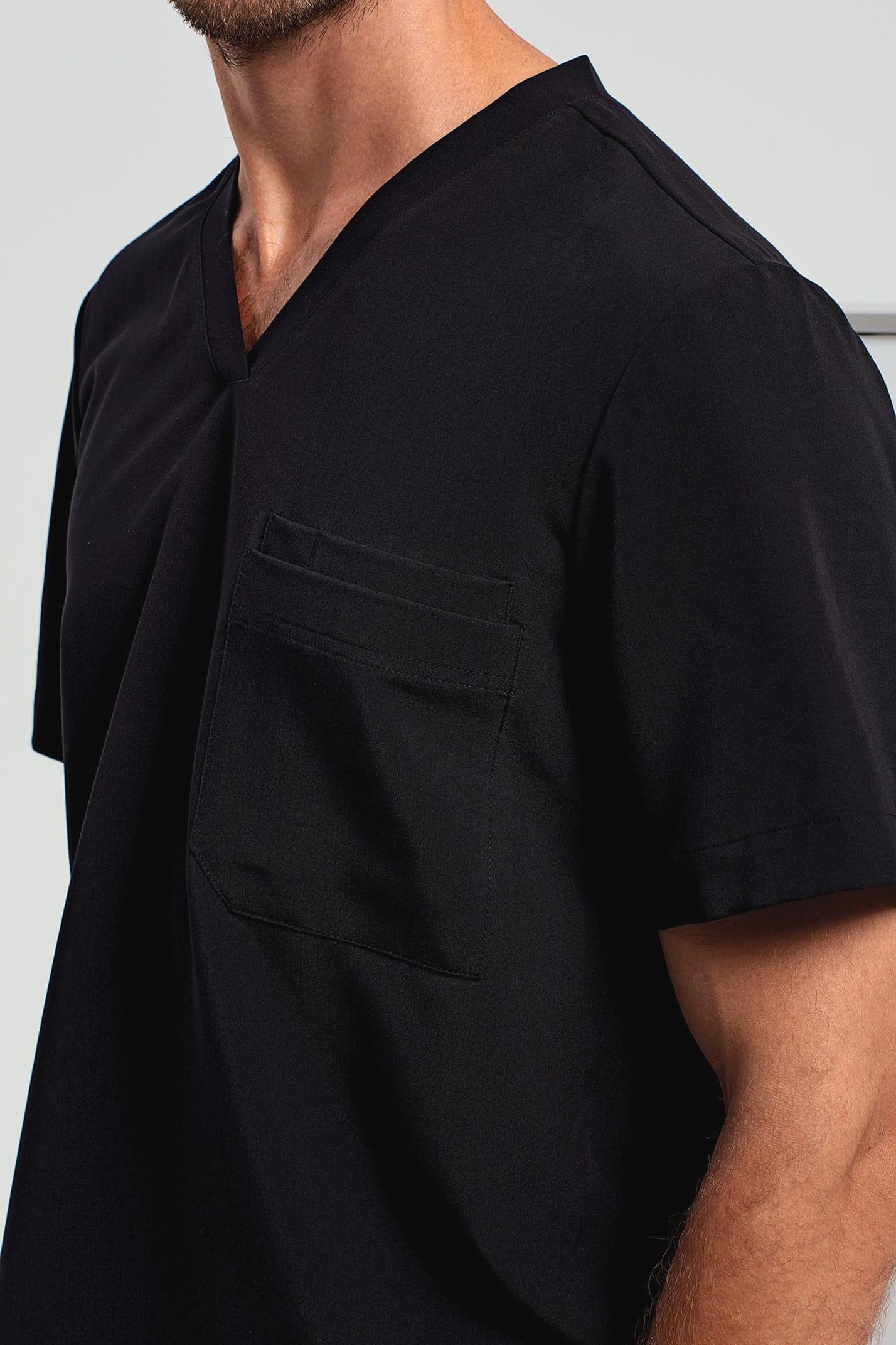 NN200 - Tunique stretch manches courtes homme - Ak. Custom Clothting Solutions
