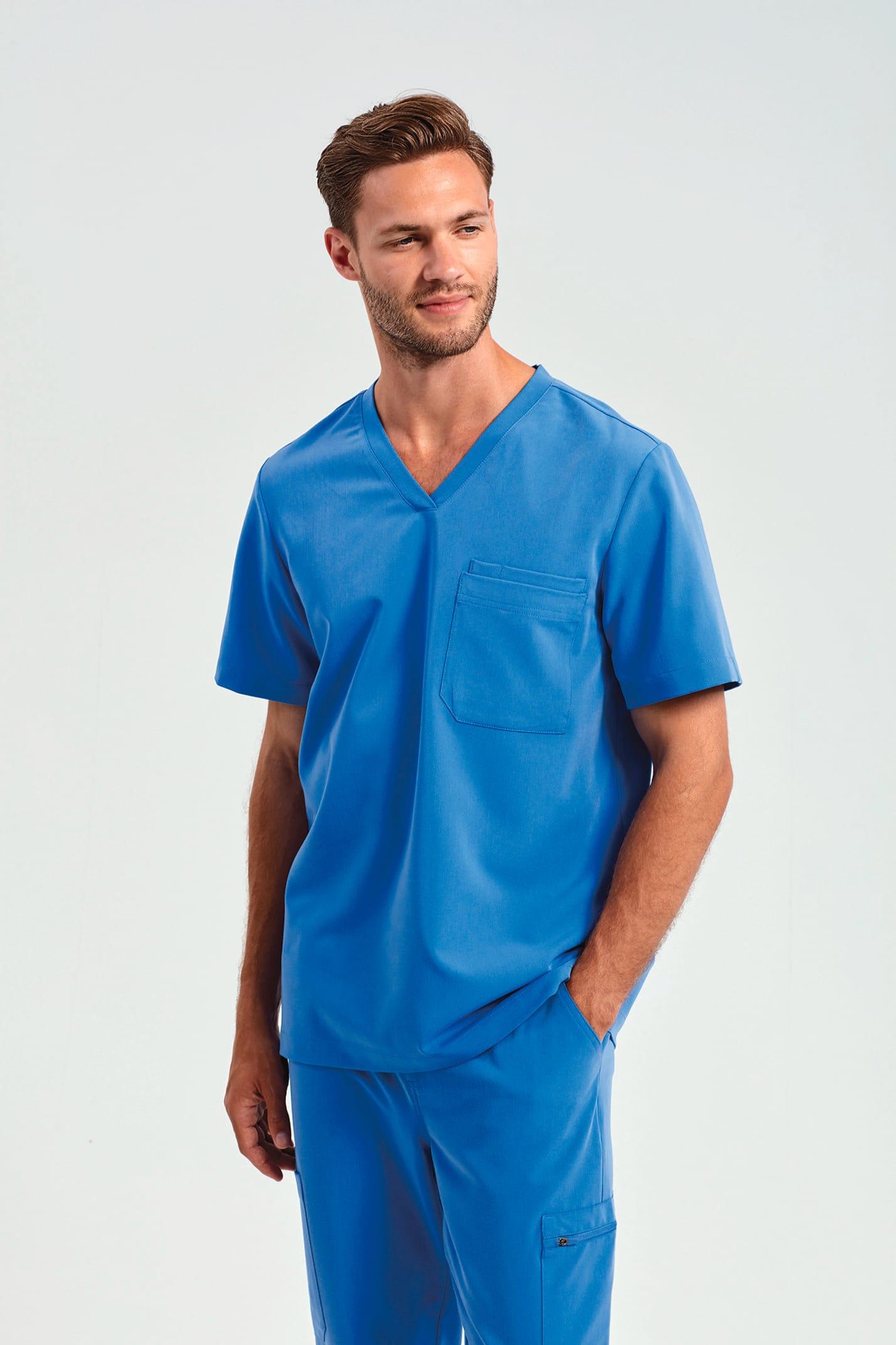 NN200 - Tunique stretch manches courtes homme - Ak. Custom Clothting Solutions