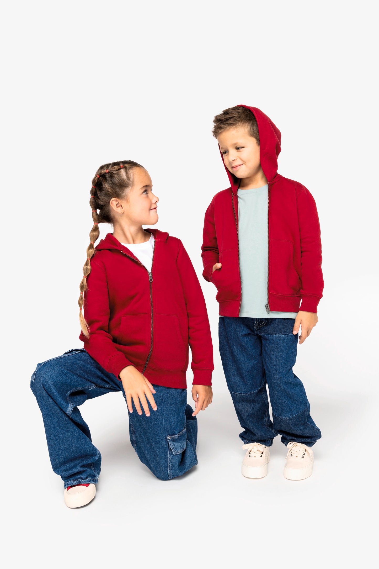 NS405 - Sweat-shirt écoresponsable zippé à capuche enfant