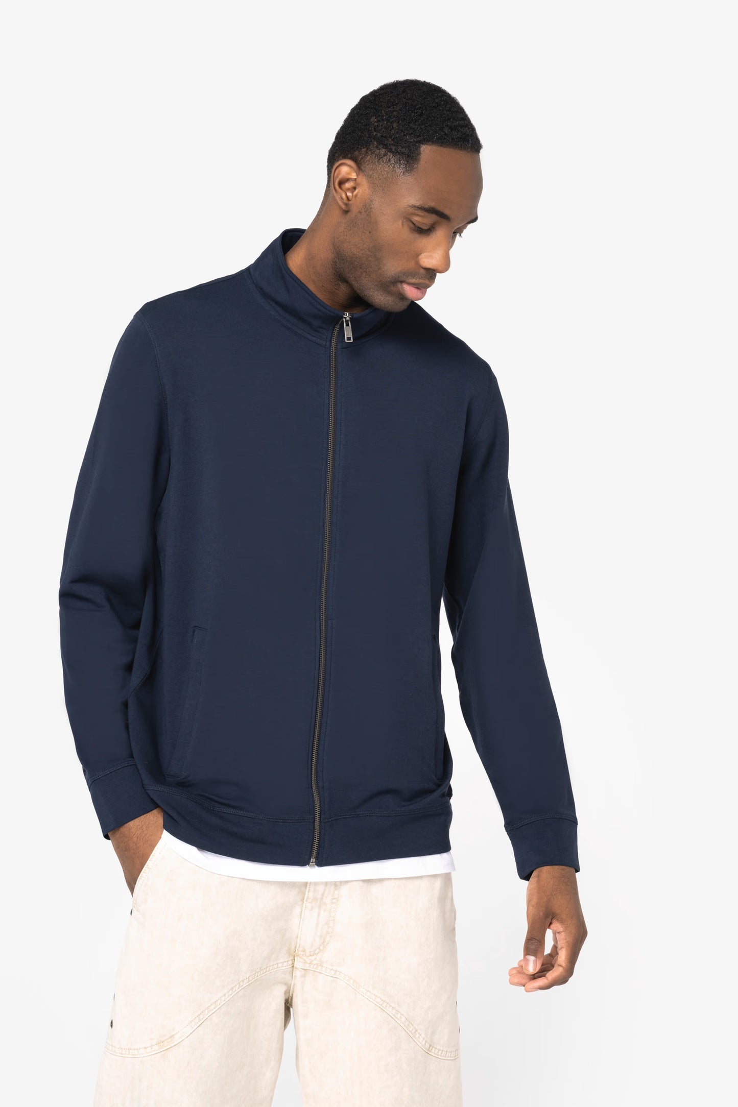 NS427 - Sweat-shirt écoresponsable zippé en modal homme