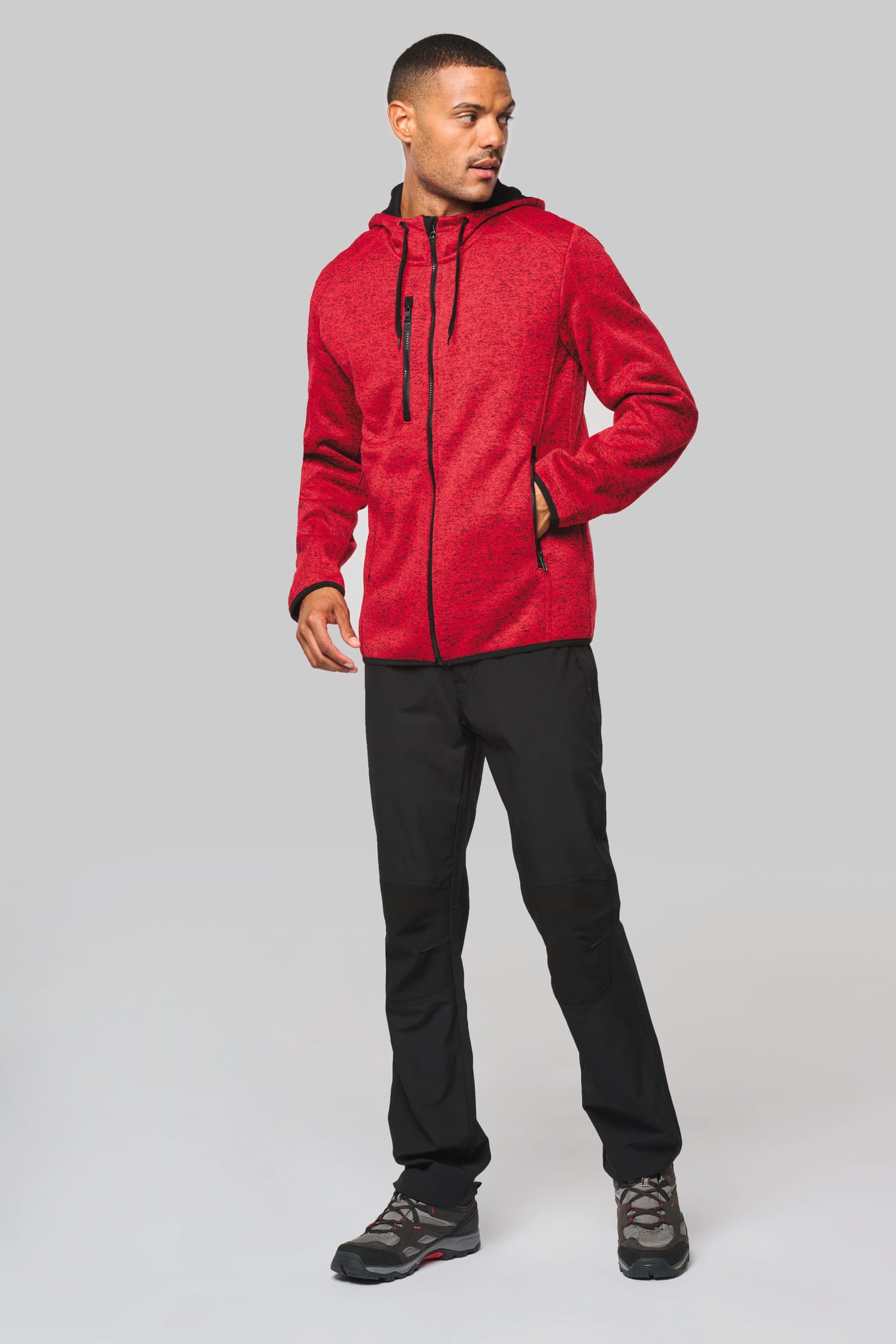 PA365 - Veste à capuche chinée homme