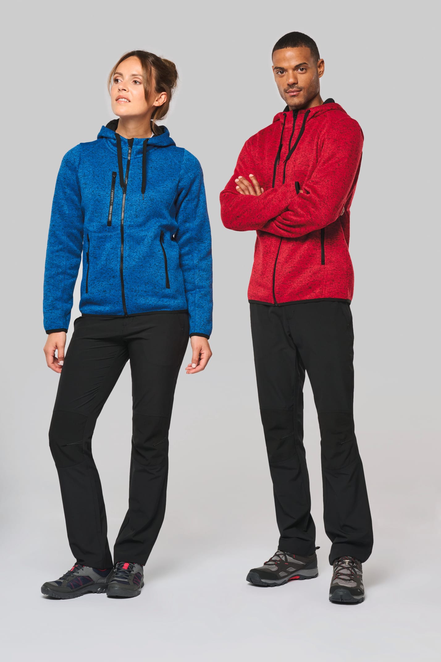 PA365 - Veste à capuche chinée homme