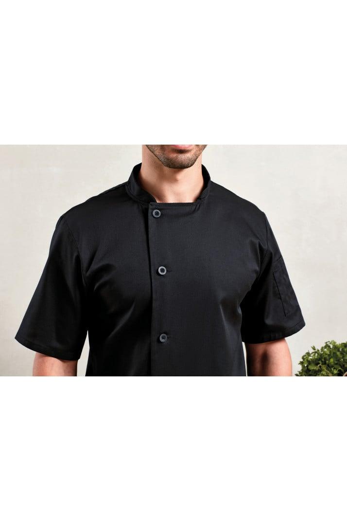 PR900 - Veste chef cuisinier manches courtes "Essential" - Ak. Custom Clothting Solutions