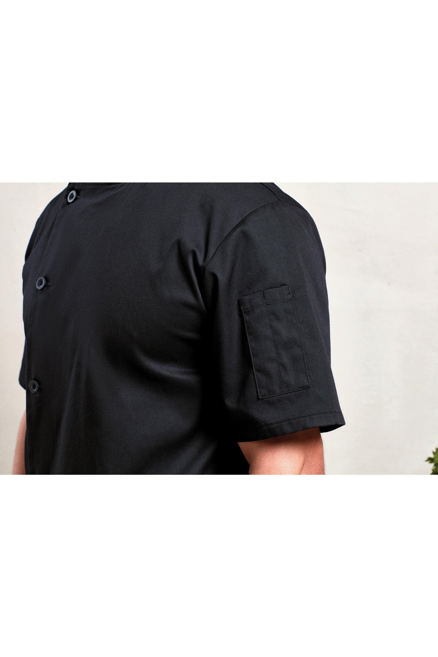 PR900 - Veste chef cuisinier manches courtes "Essential" - Ak. Custom Clothting Solutions