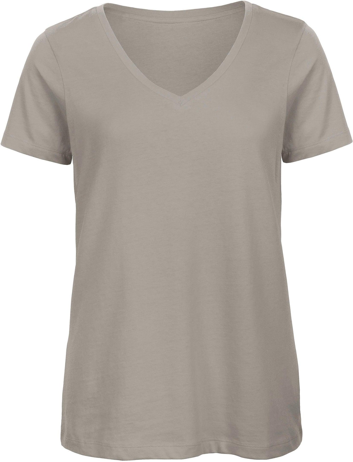 CGTW045 - T-shirt Organic Inspire col V Femme - Ak. Custom Clothting Solutions