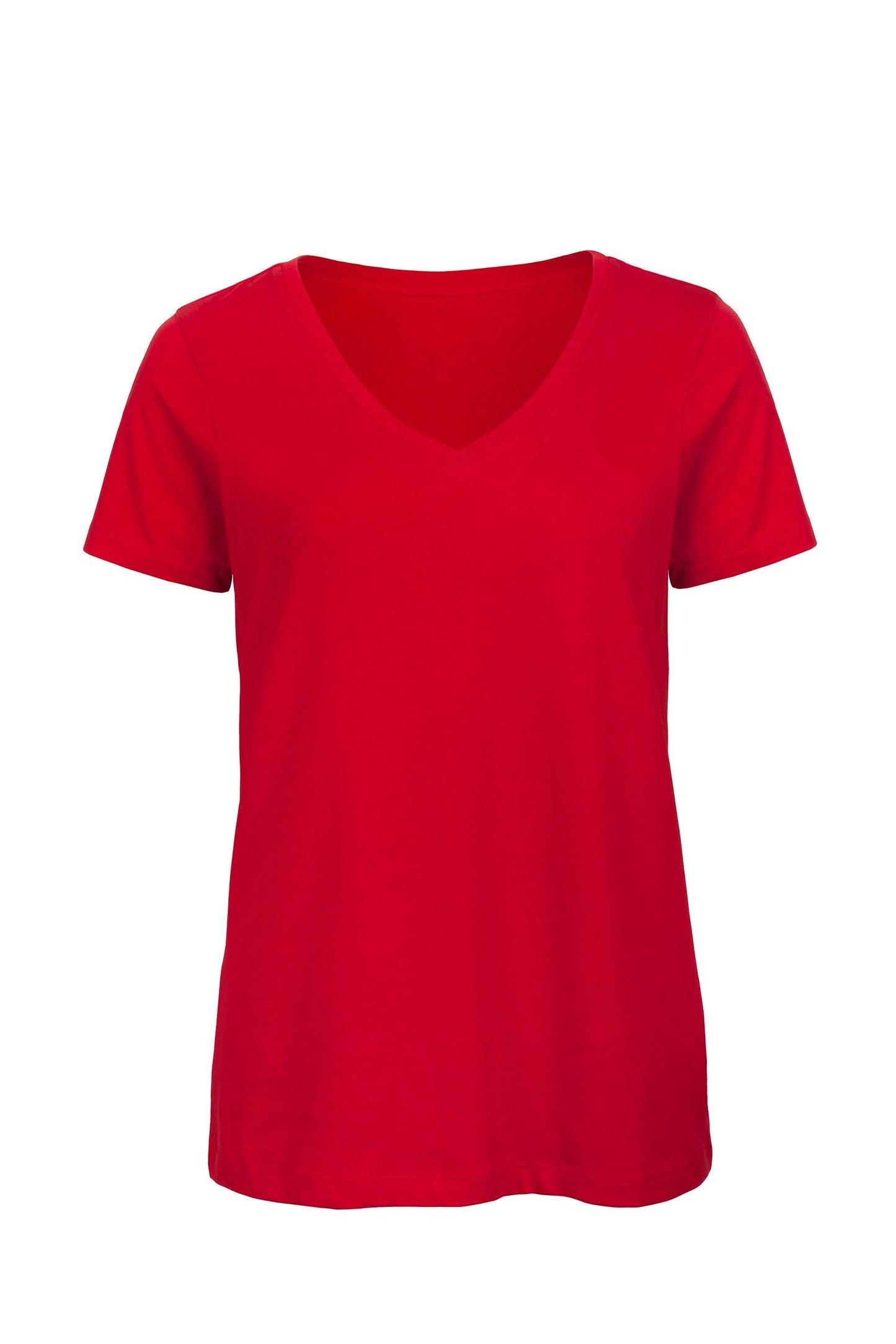 CGTW045 - T-shirt Organic Inspire col V Femme - Ak. Custom Clothting Solutions