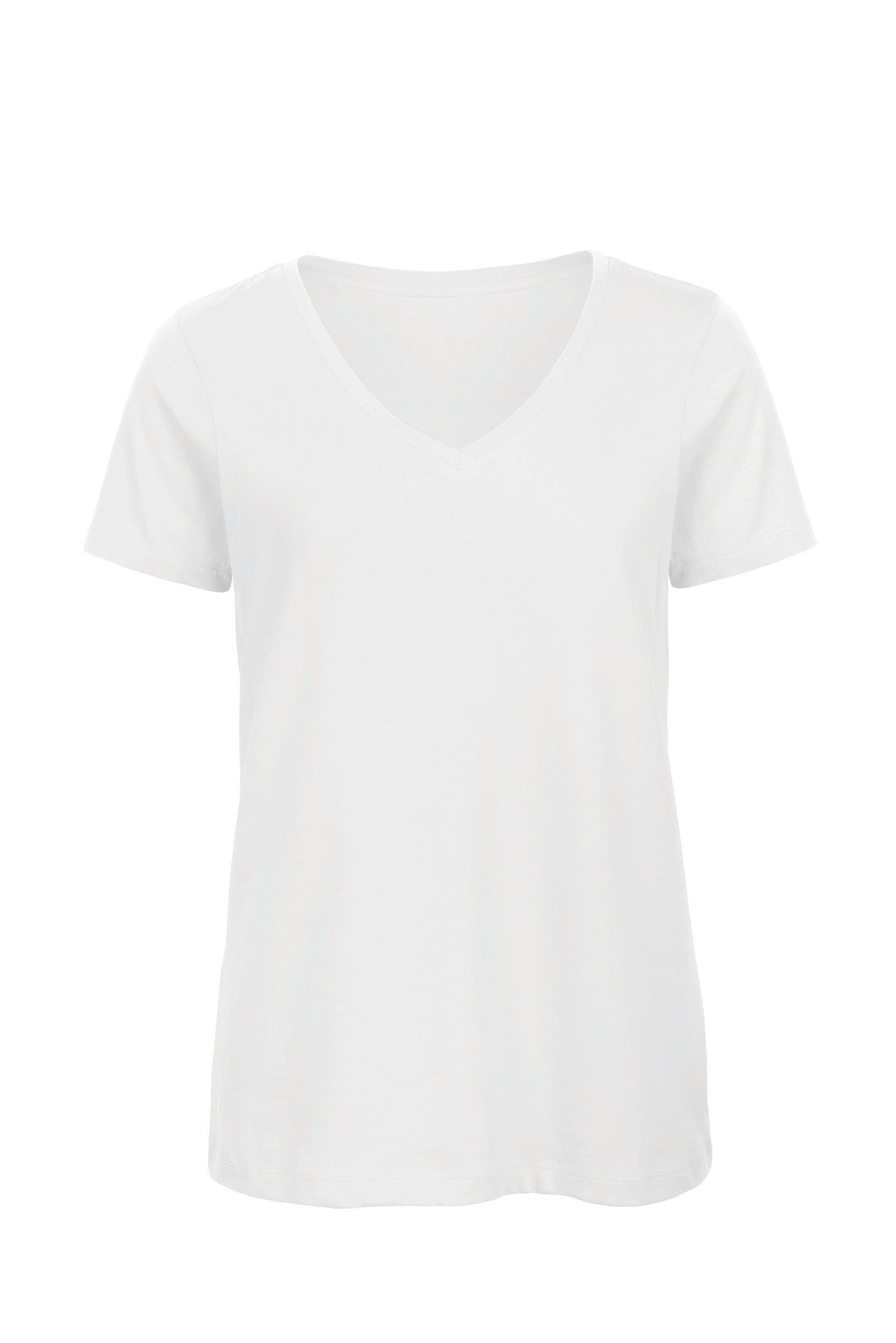 CGTW045 - T-shirt Organic Inspire col V Femme - Ak. Custom Clothting Solutions