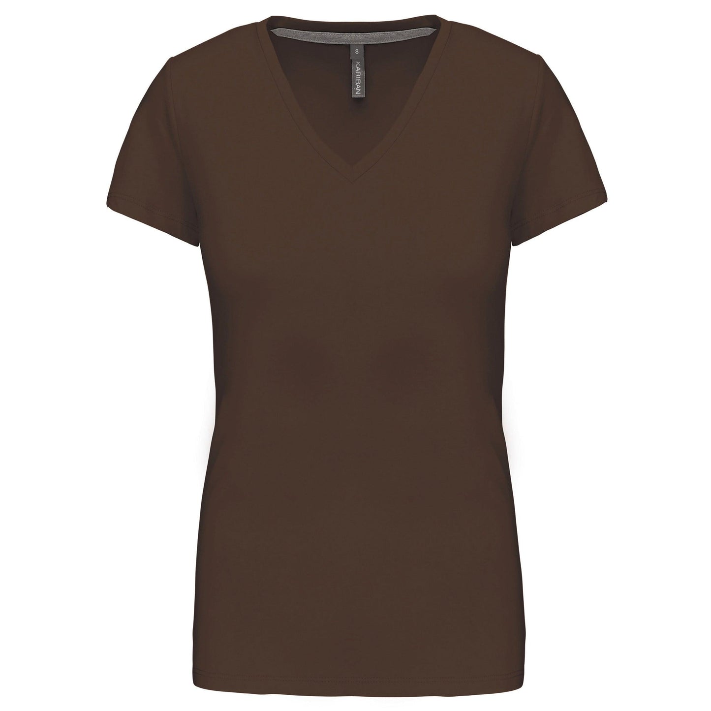 K381 - T-shirt col V manches courtes femme - Ak. Custom Clothting Solutions