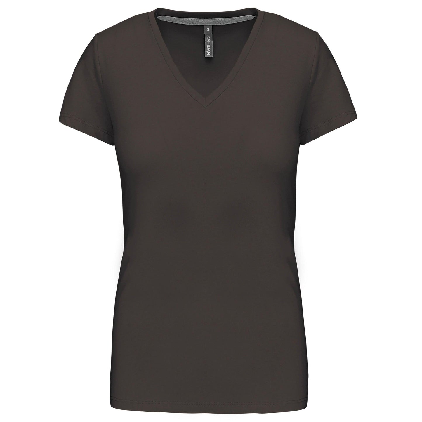 K381 - T-shirt col V manches courtes femme - Ak. Custom Clothting Solutions