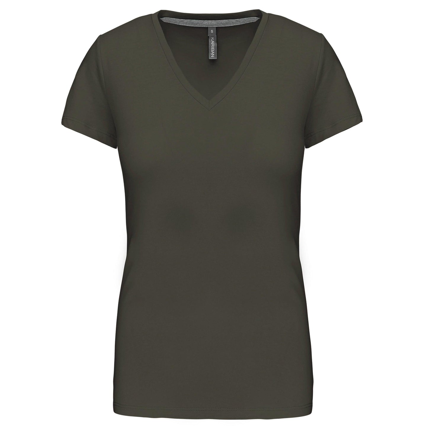 K381 - T-shirt col V manches courtes femme - Ak. Custom Clothting Solutions