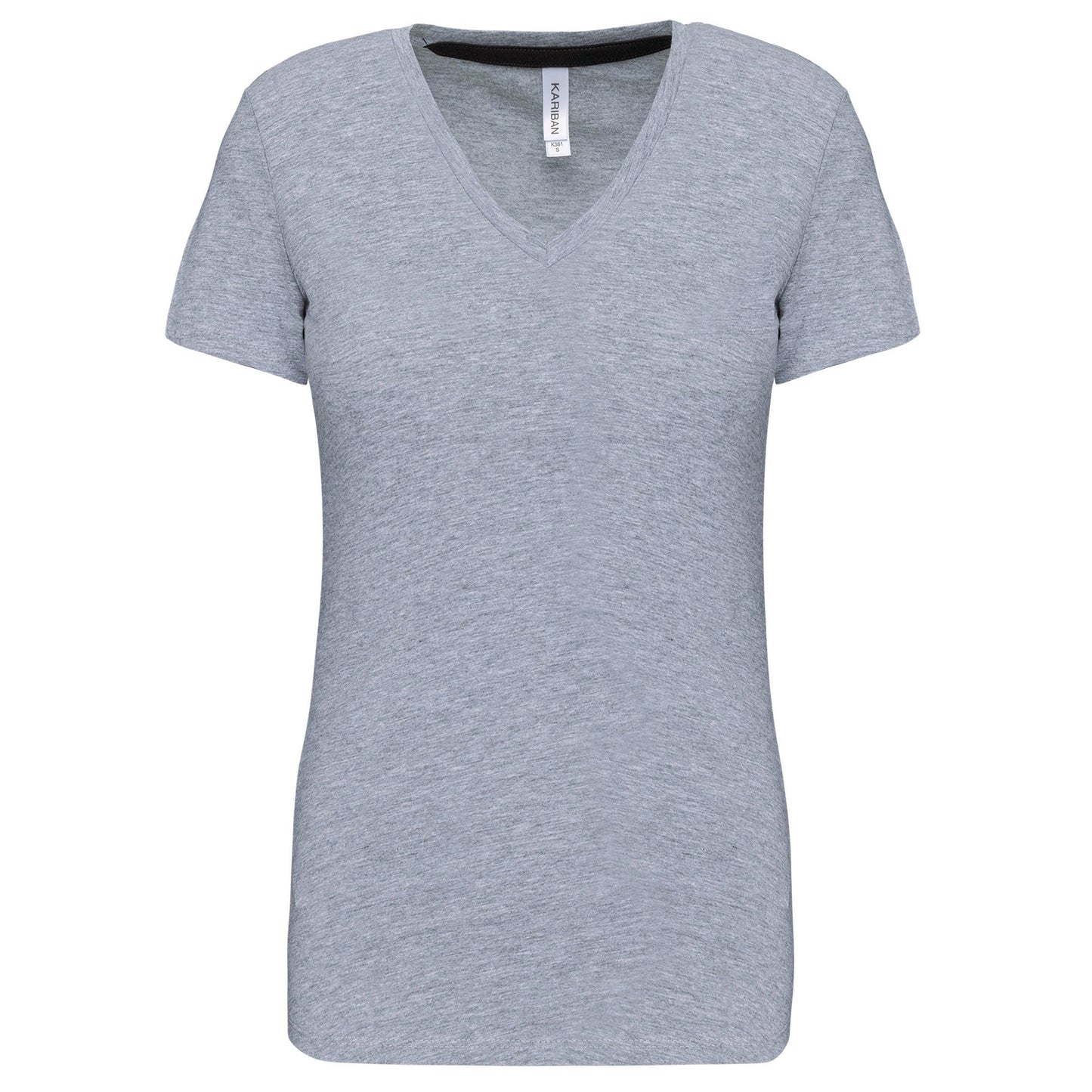K381 - T-shirt col V manches courtes femme - Ak. Custom Clothting Solutions