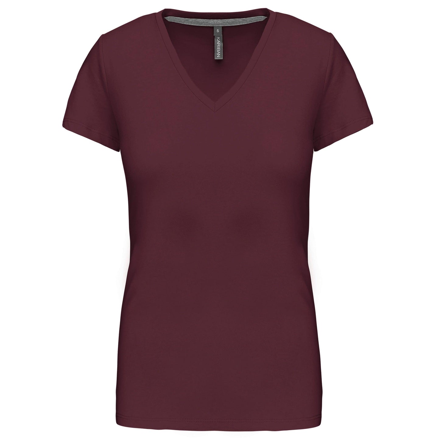 K381 - T-shirt col V manches courtes femme - Ak. Custom Clothting Solutions