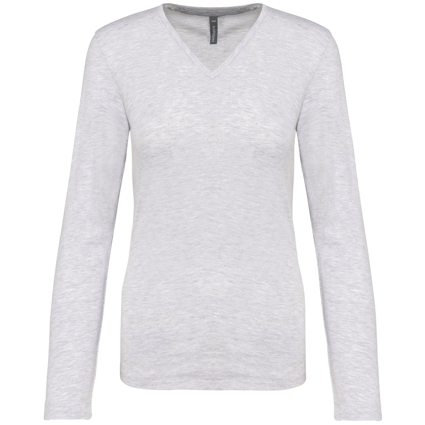 K382 - T-shirt col V manches longues femme - Ak. Custom Clothting Solutions