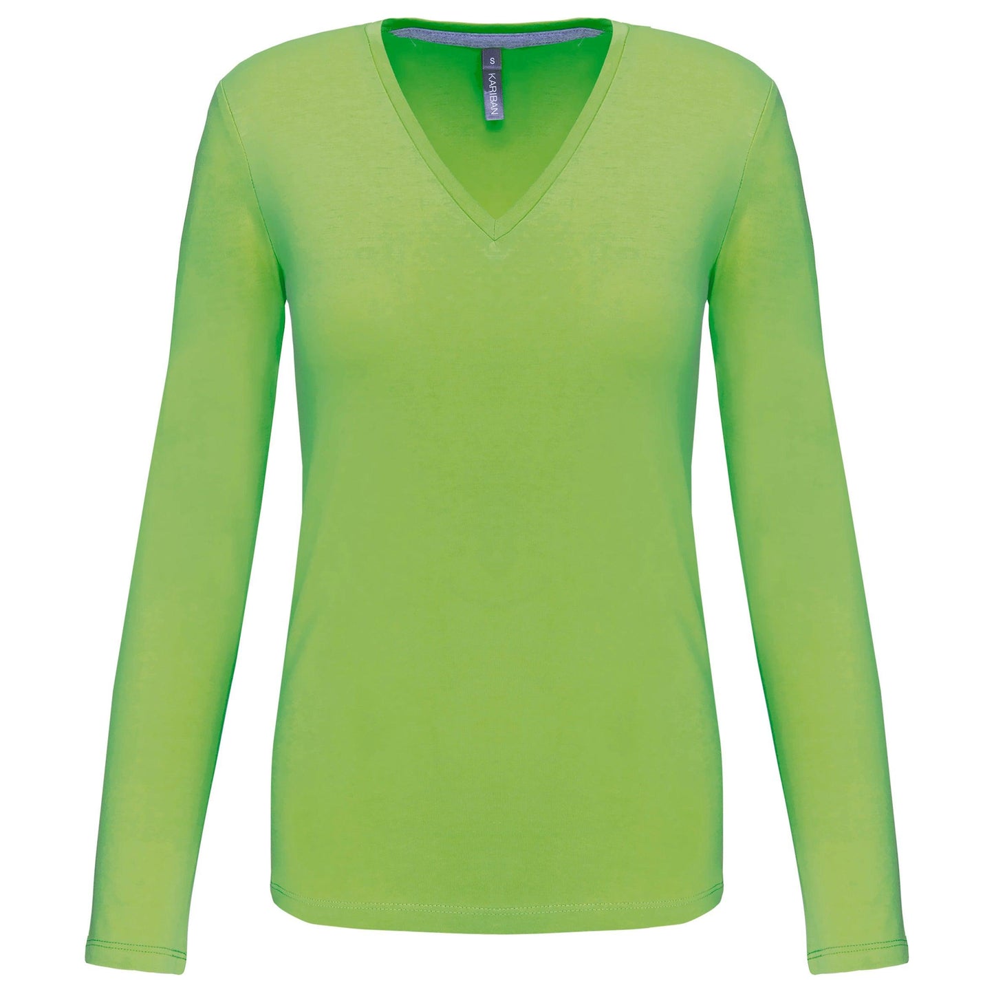 K382 - T-shirt col V manches longues femme - Ak. Custom Clothting Solutions