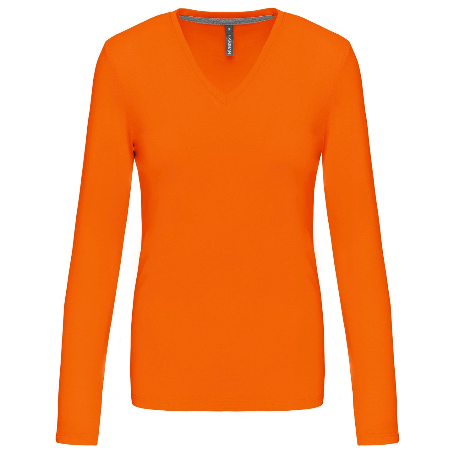 K382 - T-shirt col V manches longues femme - Ak. Custom Clothting Solutions
