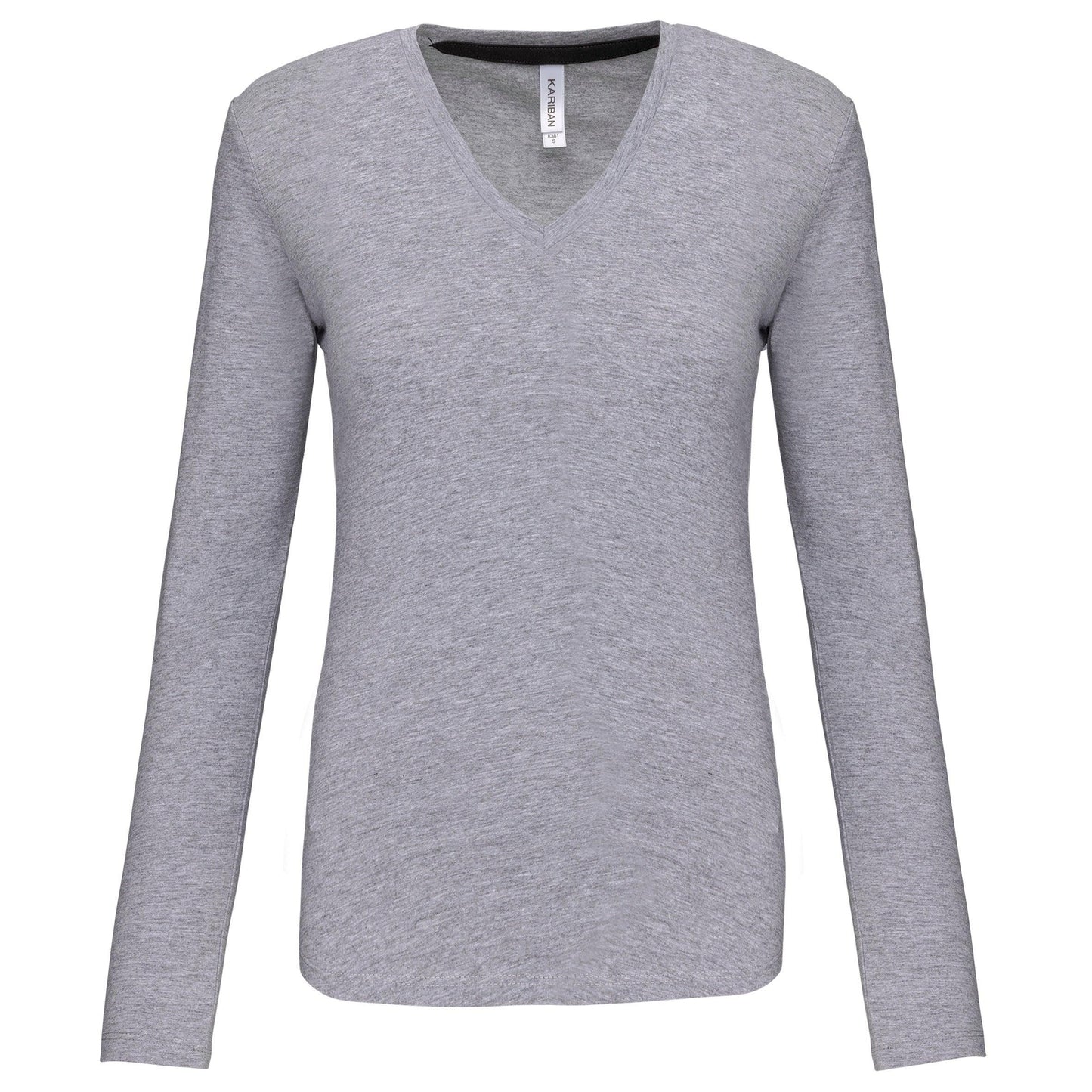 K382 - T-shirt col V manches longues femme - Ak. Custom Clothting Solutions