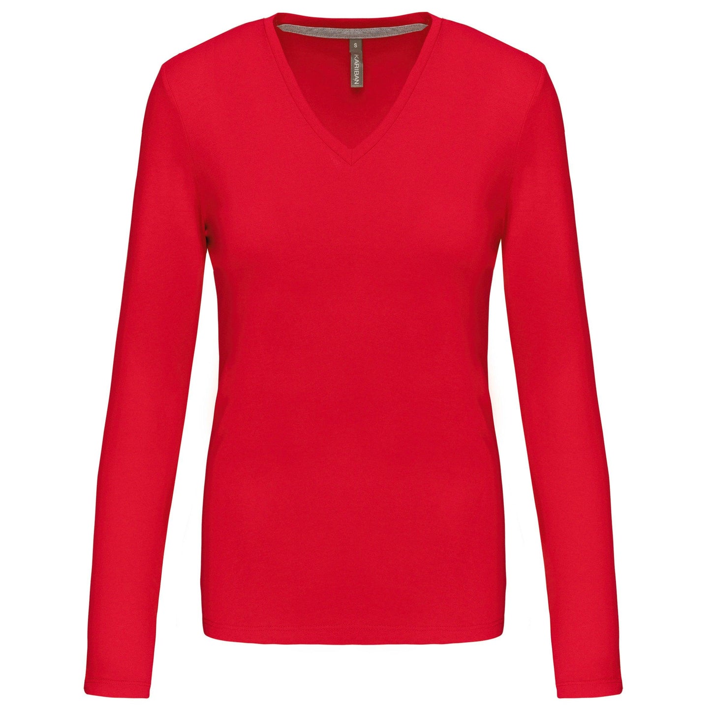 K382 - T-shirt col V manches longues femme - Ak. Custom Clothting Solutions