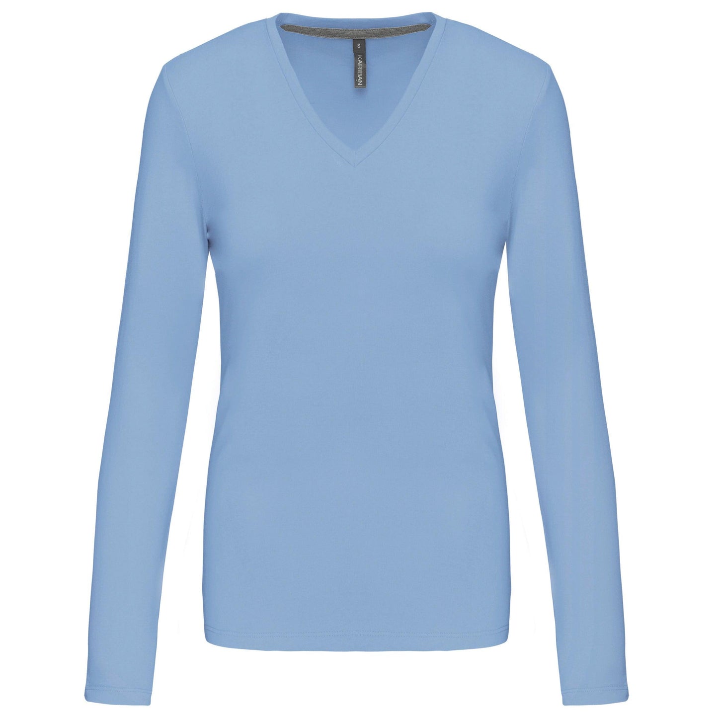 K382 - T-shirt col V manches longues femme - Ak. Custom Clothting Solutions