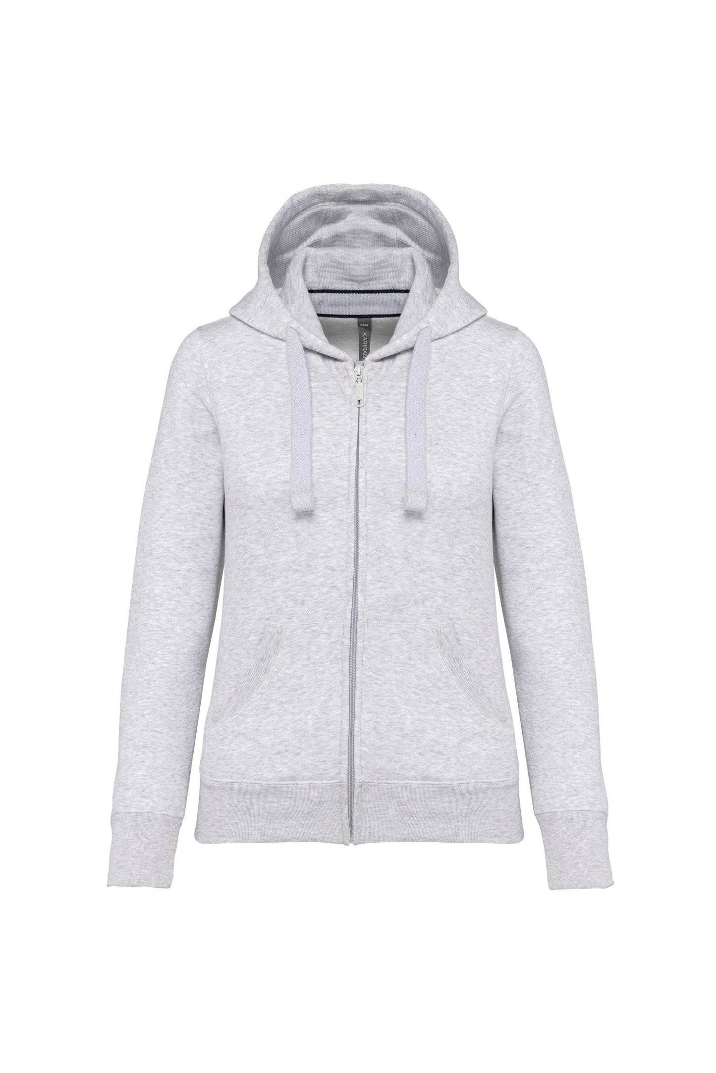 K464 - Sweat-shirt zippé capuche femme - Ak. Custom Clothting Solutions
