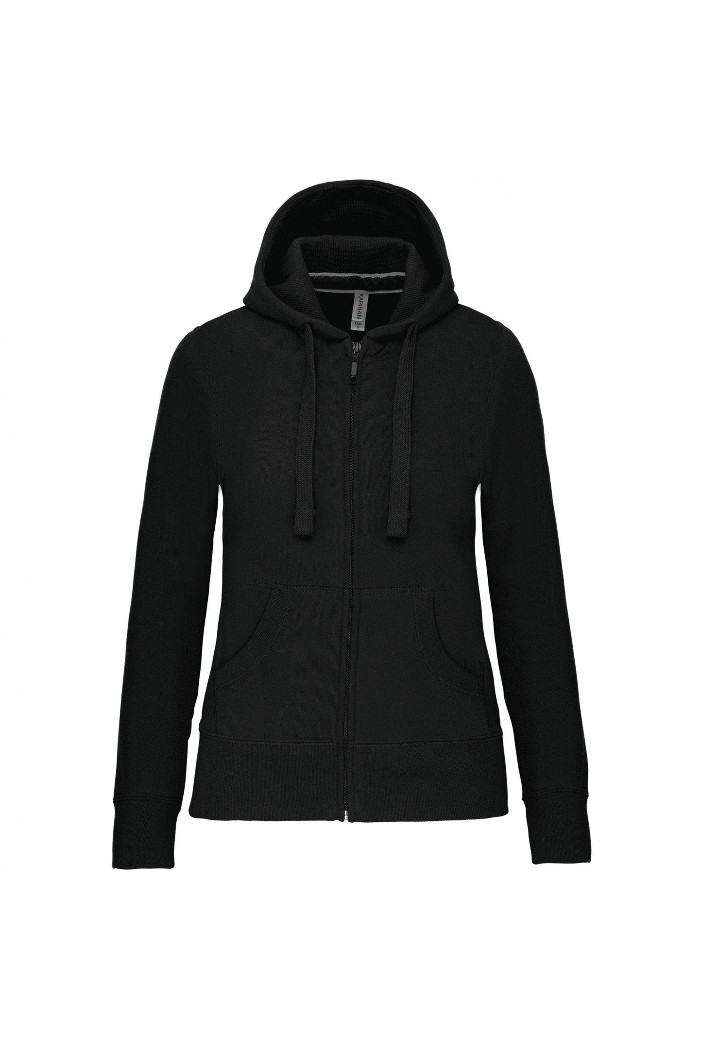 K464 - Sweat-shirt zippé capuche femme - Ak. Custom Clothting Solutions