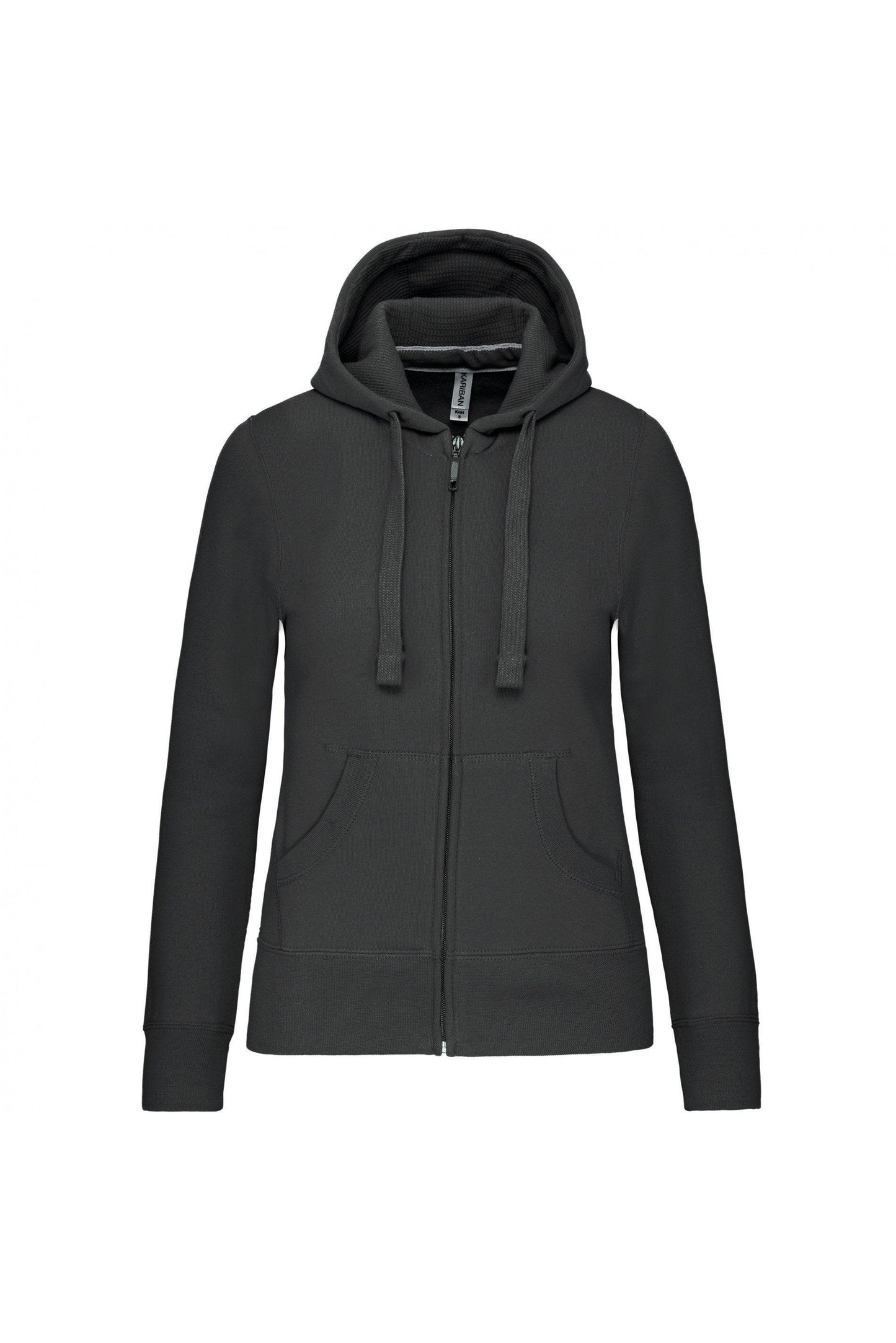 K464 - Sweat-shirt zippé capuche femme - Ak. Custom Clothting Solutions