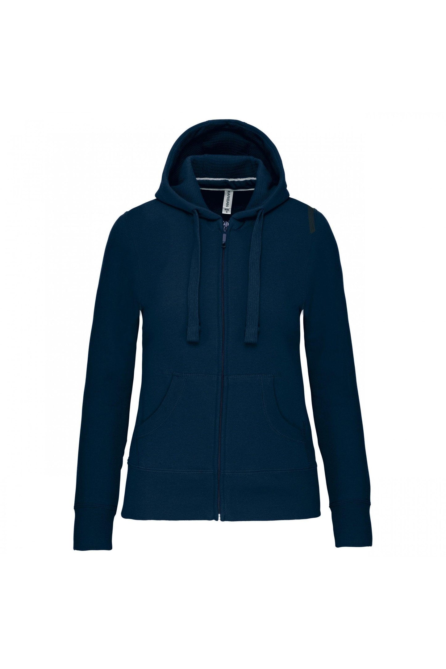K464 - Sweat-shirt zippé capuche femme - Ak. Custom Clothting Solutions