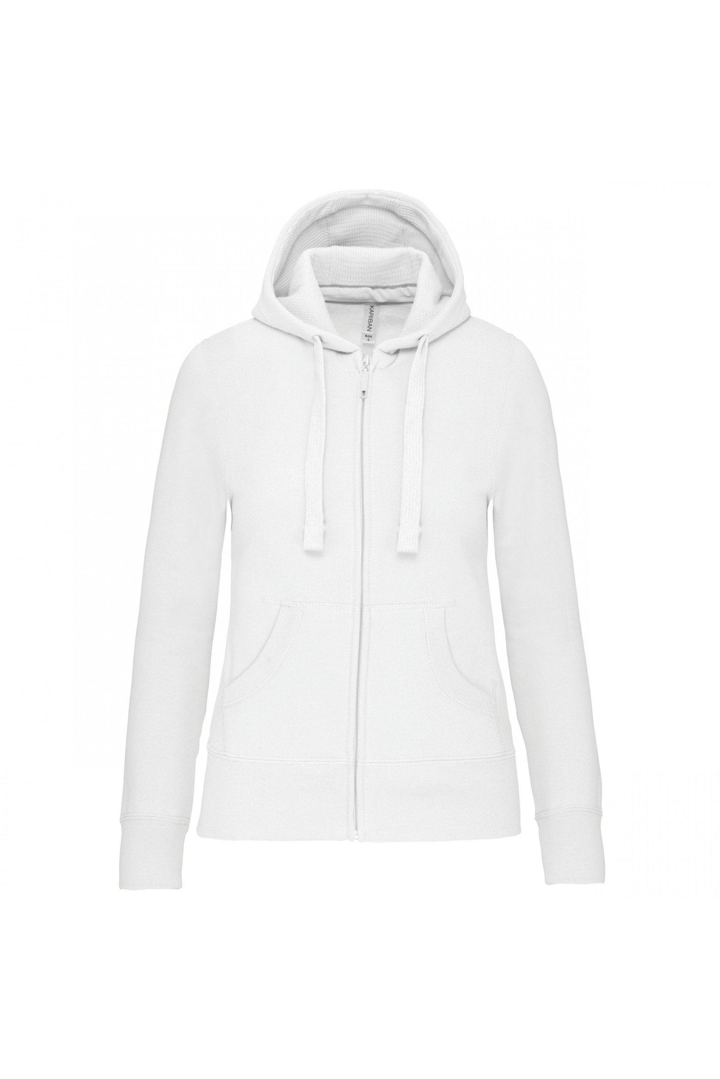 K464 - Sweat-shirt zippé capuche femme - Ak. Custom Clothting Solutions