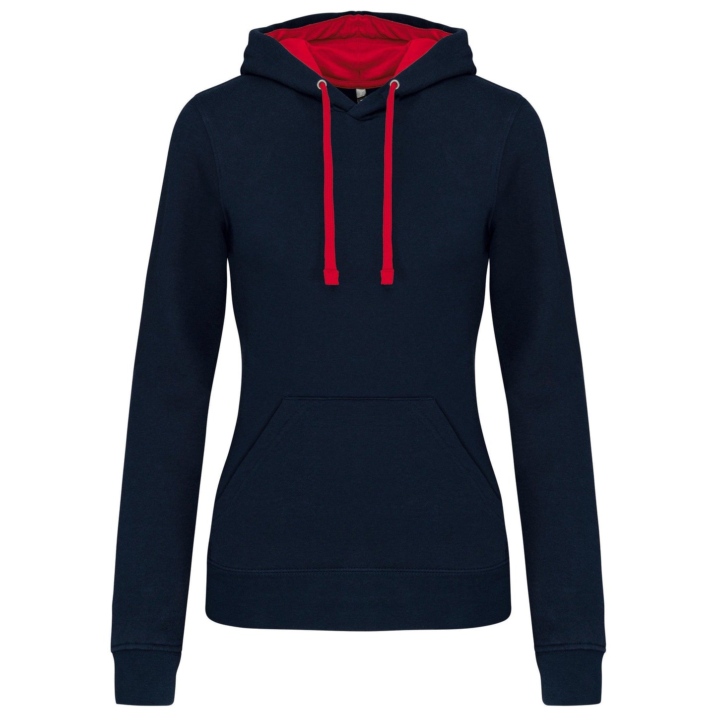 K465 - Sweat-shirt capuche contrastée femme - Ak. Custom Clothting Solutions
