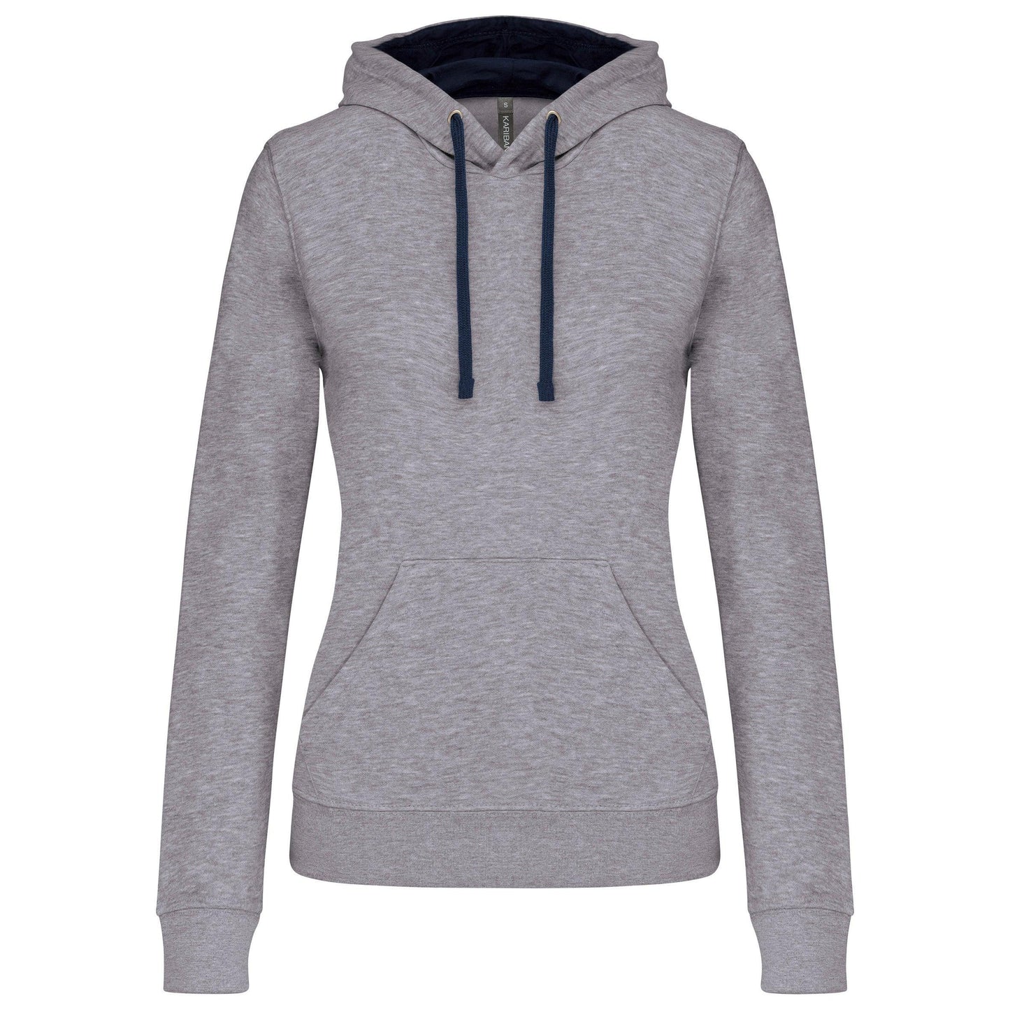 K465 - Sweat-shirt capuche contrastée femme - Ak. Custom Clothting Solutions