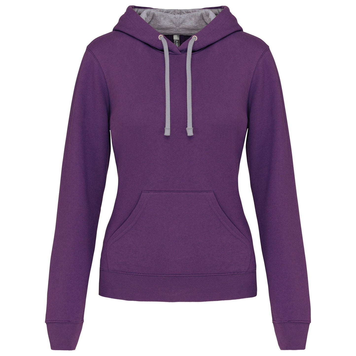 K465 - Sweat-shirt capuche contrastée femme - Ak. Custom Clothting Solutions