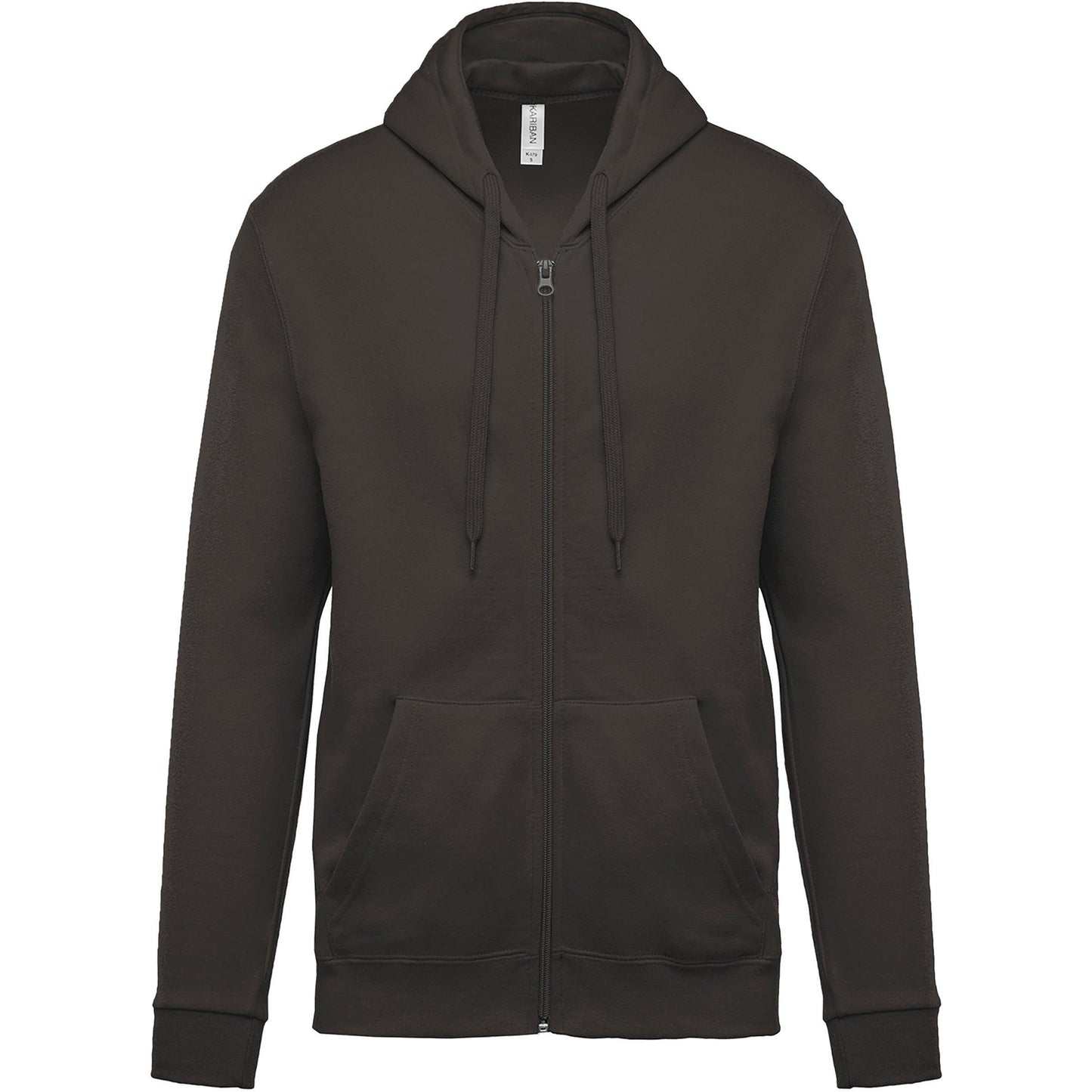 K479 - Sweat-shirt zippé capuche (Unisex) - Ak. Custom Clothting Solutions