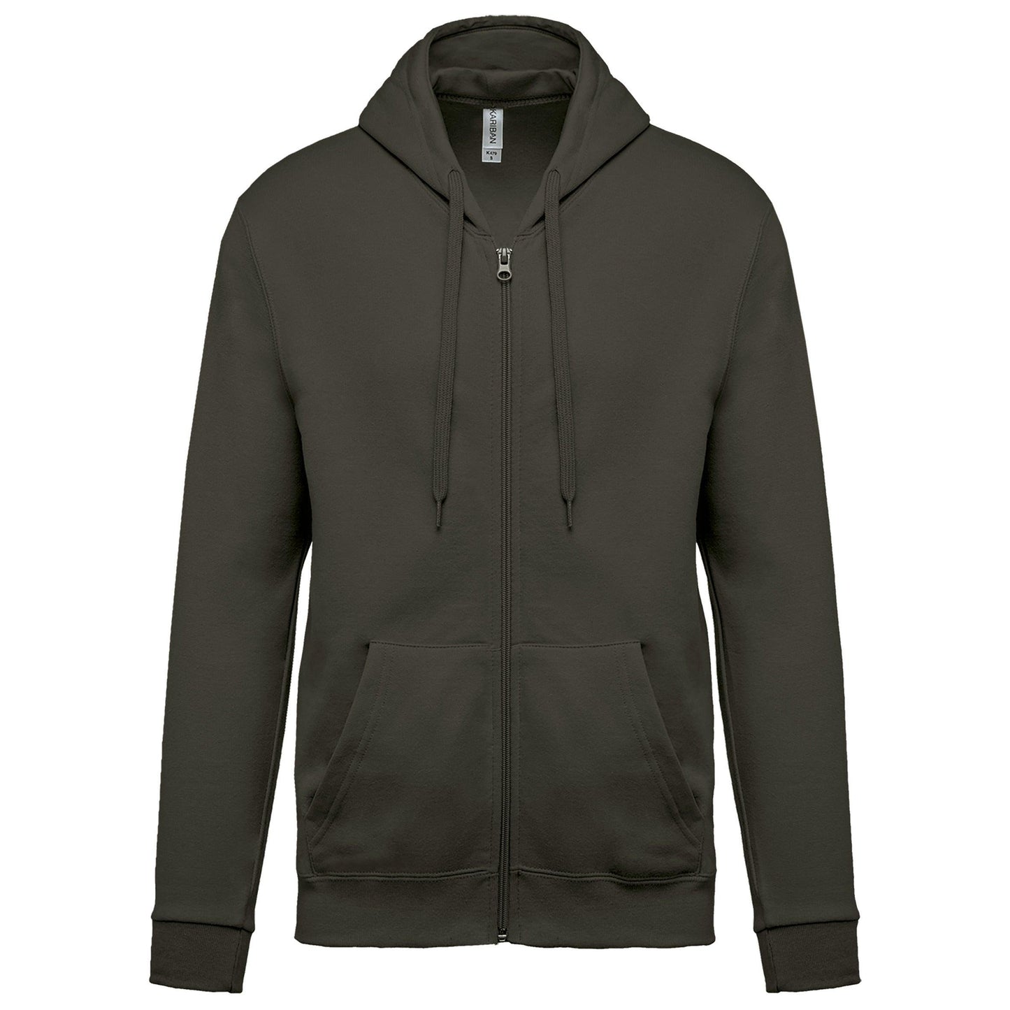 K479 - Sweat-shirt zippé capuche (Unisex) - Ak. Custom Clothting Solutions