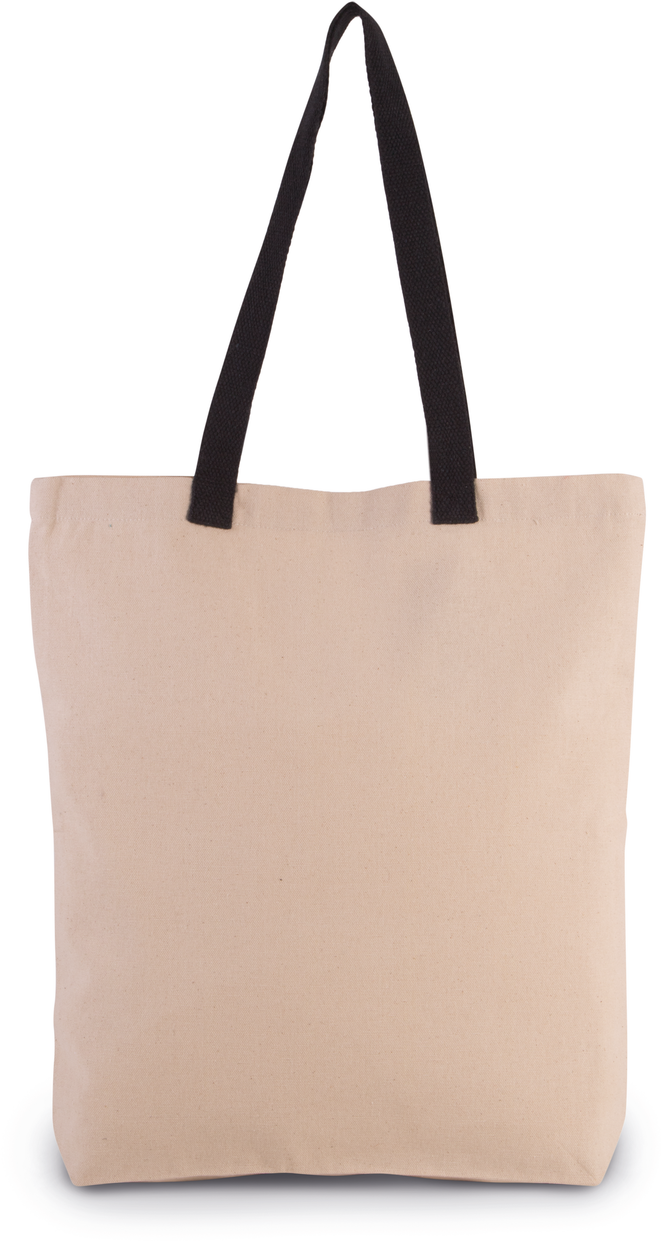 KI0278 - Sac shopping à soufflet avec poignées contrastées