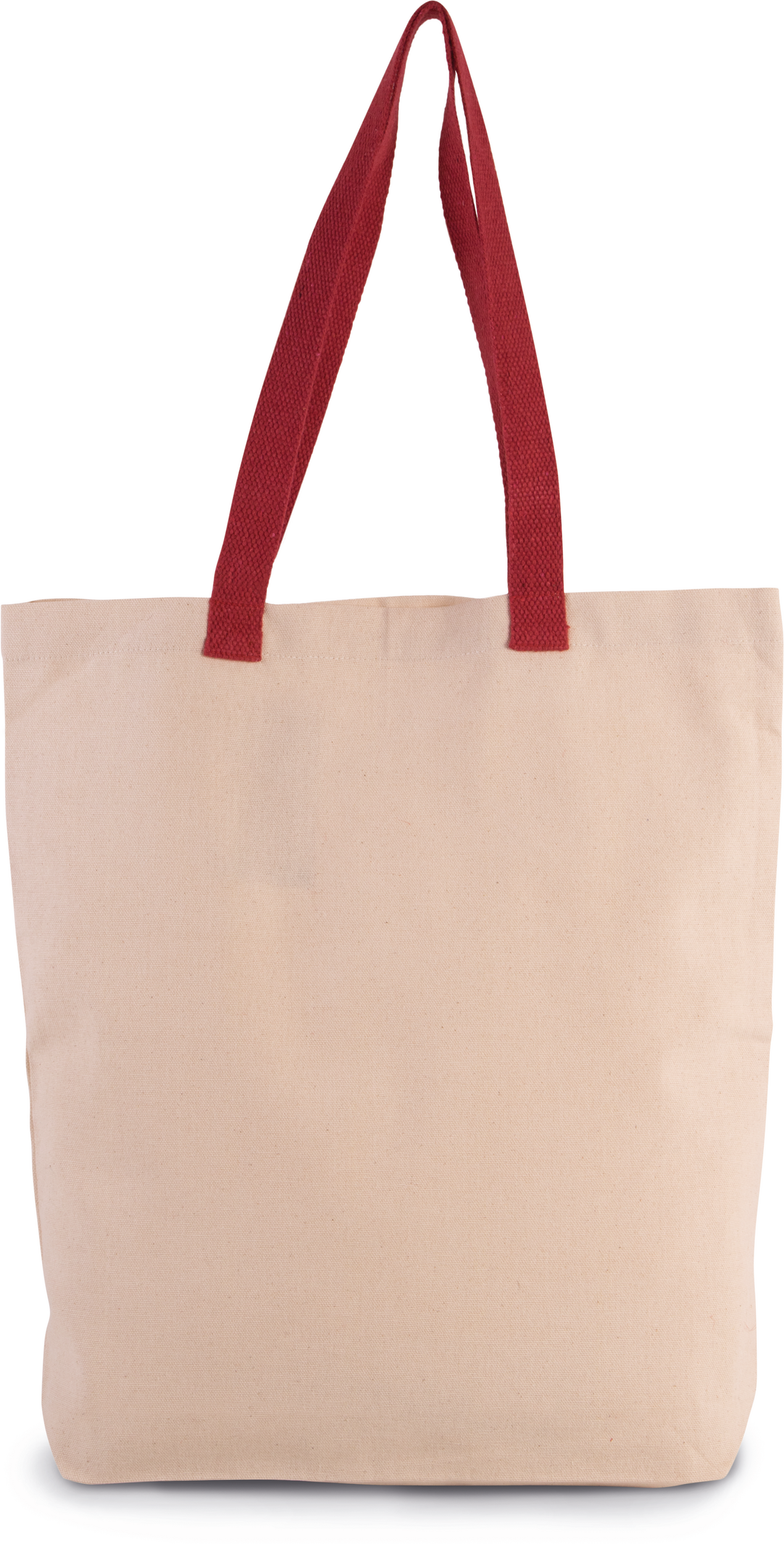 KI0278 - Sac shopping à soufflet avec poignées contrastées