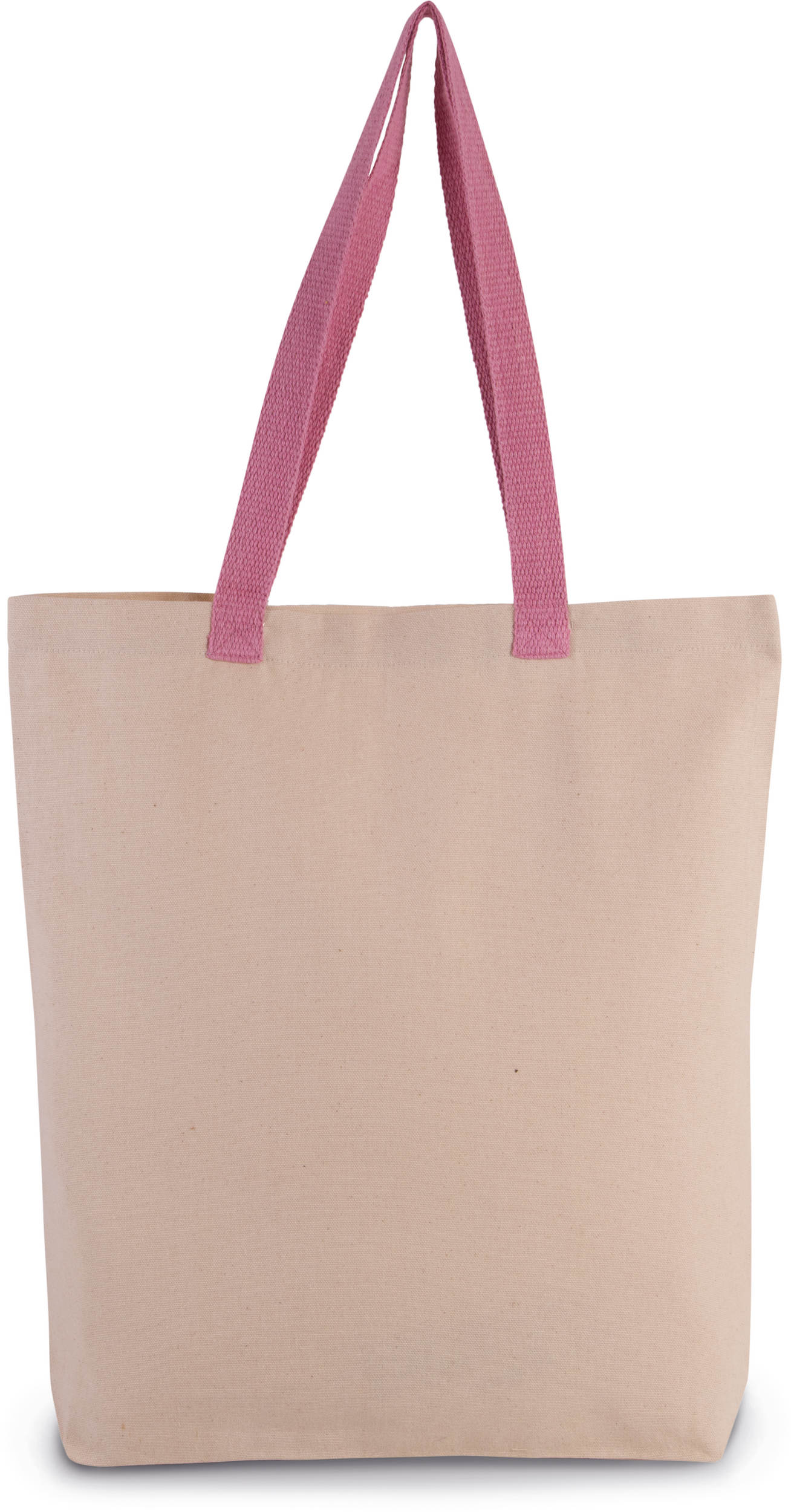 KI0278 - Sac shopping à soufflet avec poignées contrastées