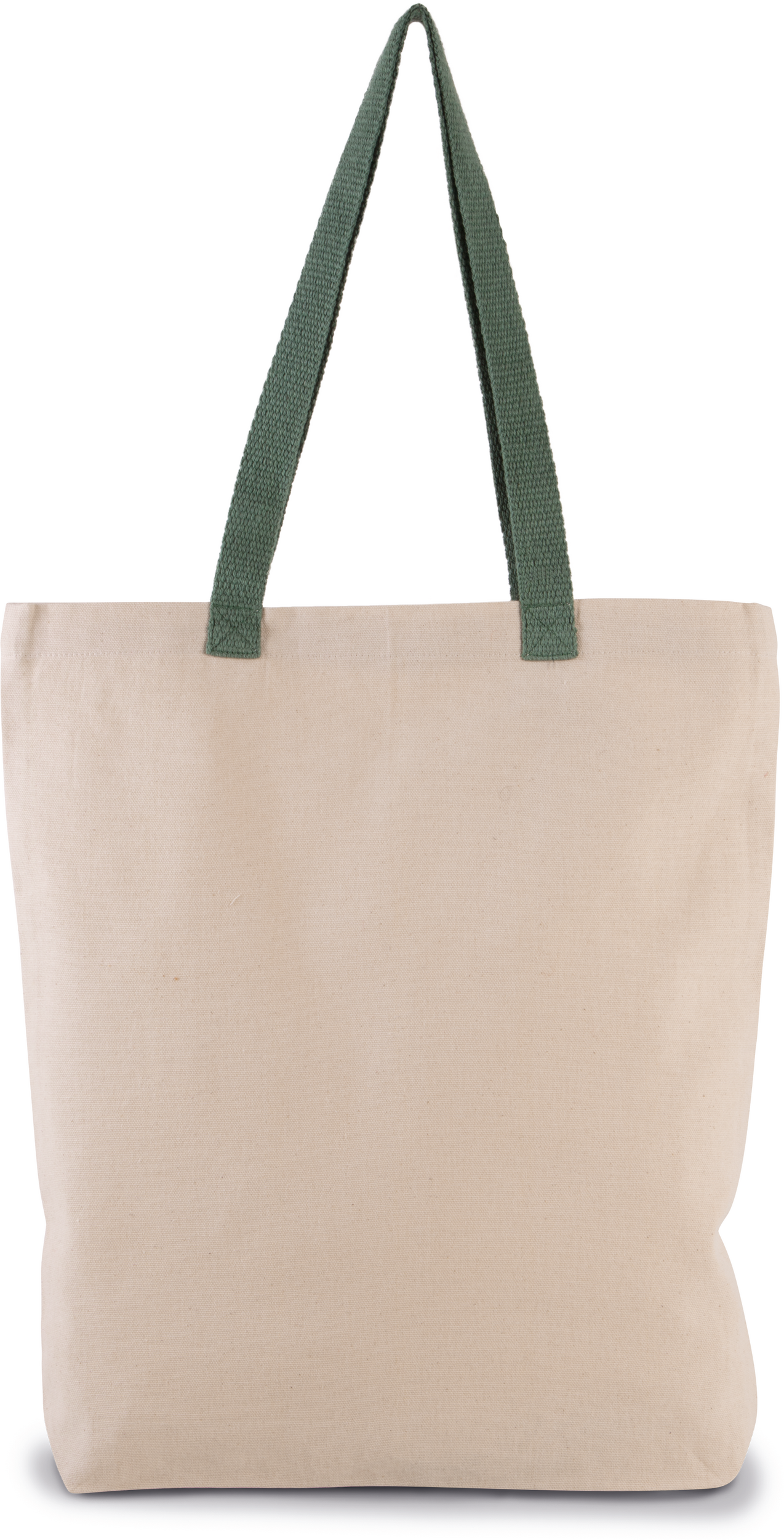 KI0278 - Sac shopping à soufflet avec poignées contrastées