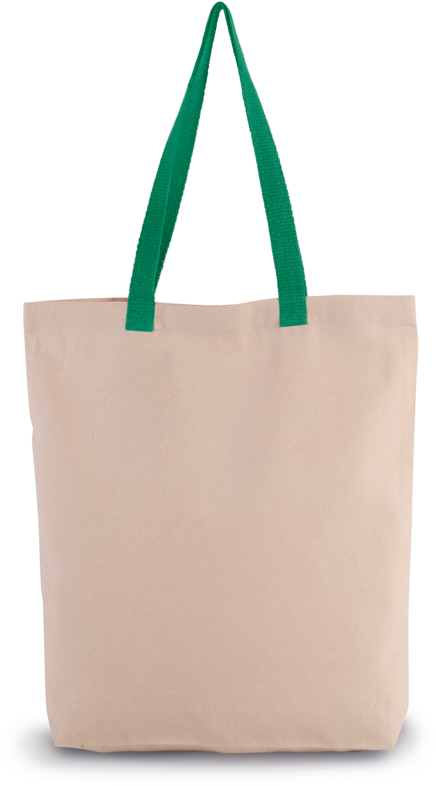 KI0278 - Sac shopping à soufflet avec poignées contrastées