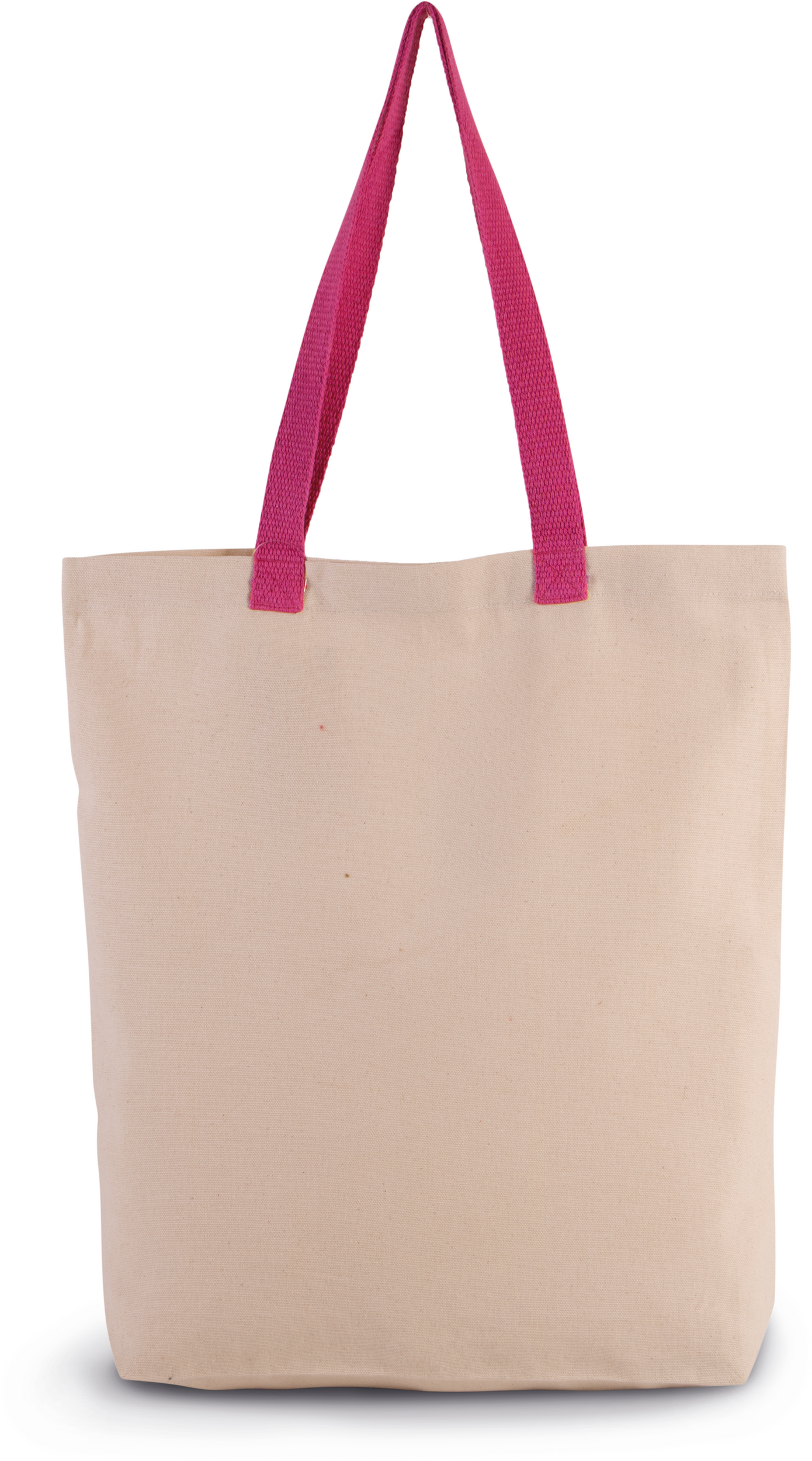 KI0278 - Sac shopping à soufflet avec poignées contrastées