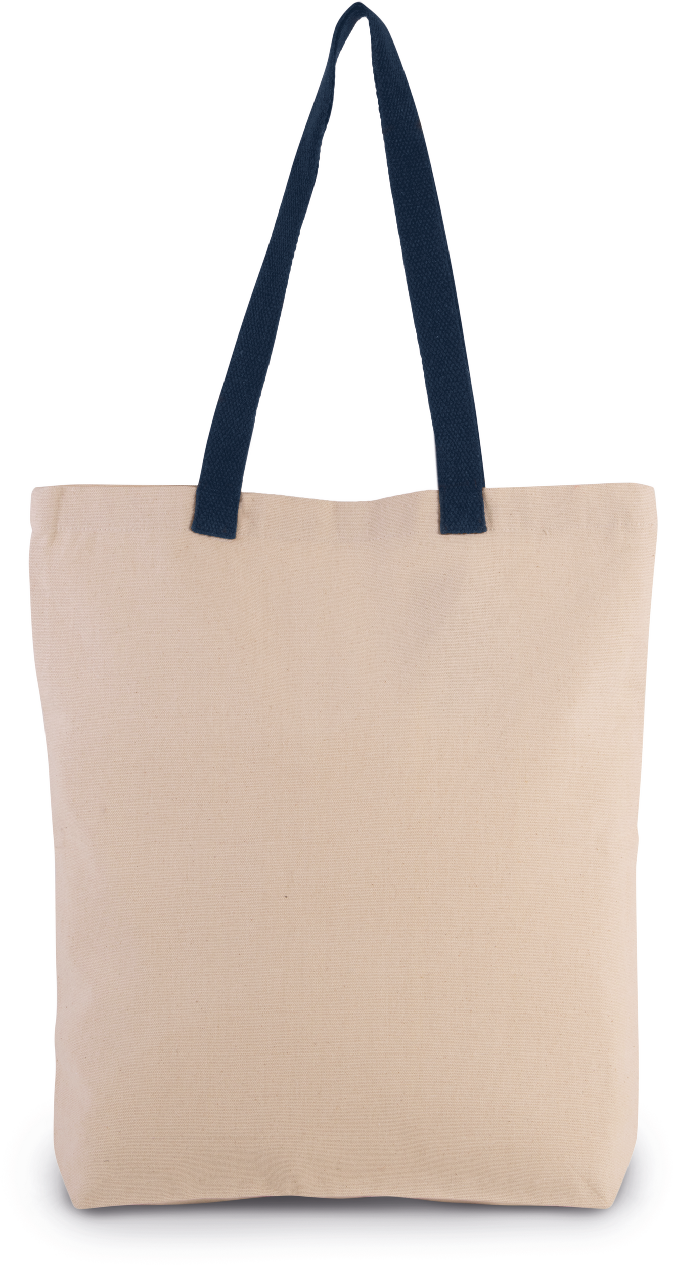 KI0278 - Sac shopping à soufflet avec poignées contrastées