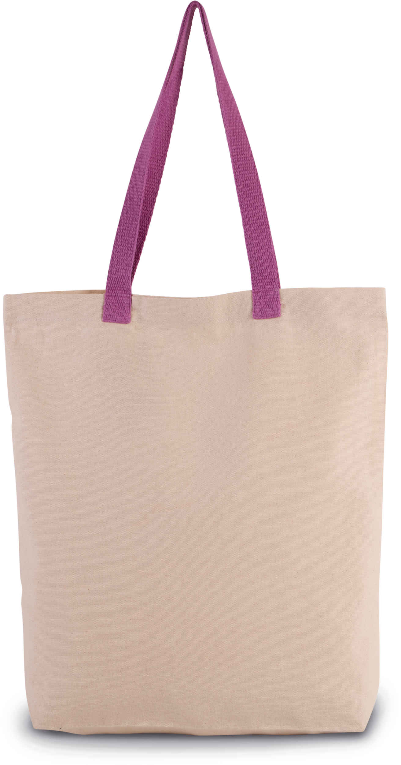 KI0278 - Sac shopping à soufflet avec poignées contrastées