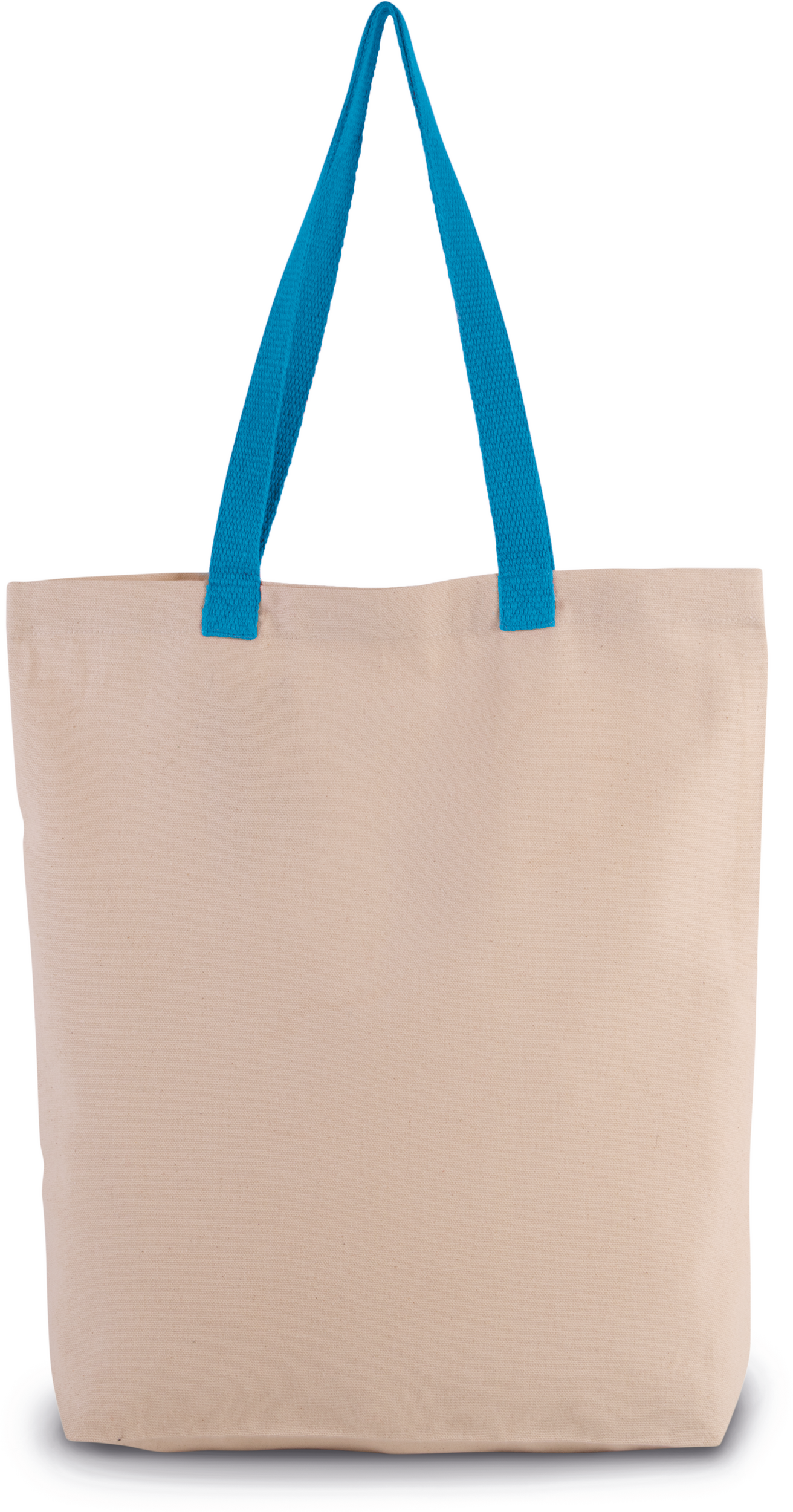 KI0278 - Sac shopping à soufflet avec poignées contrastées